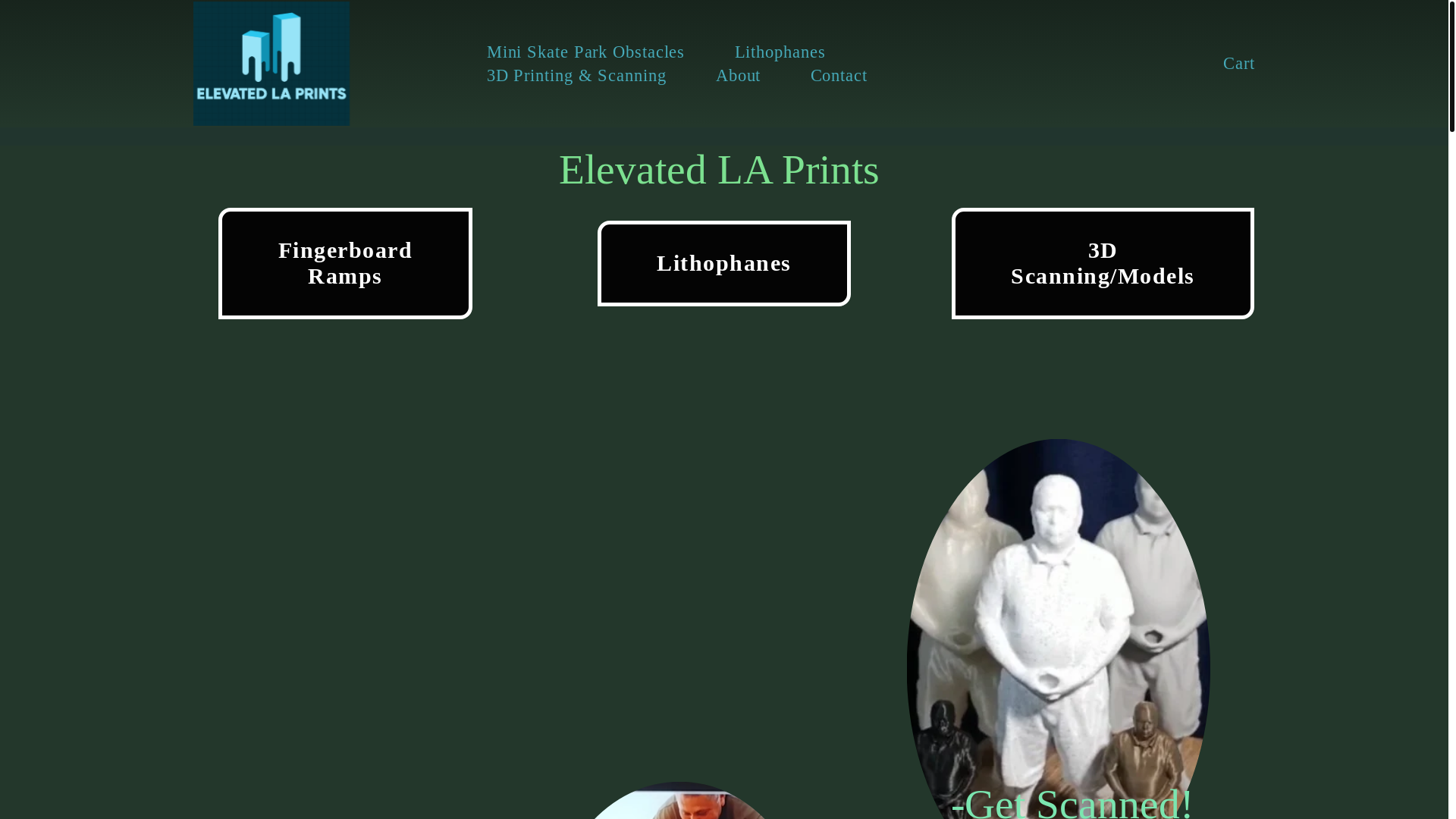website screenshot of https://elevatedlaprints.net/