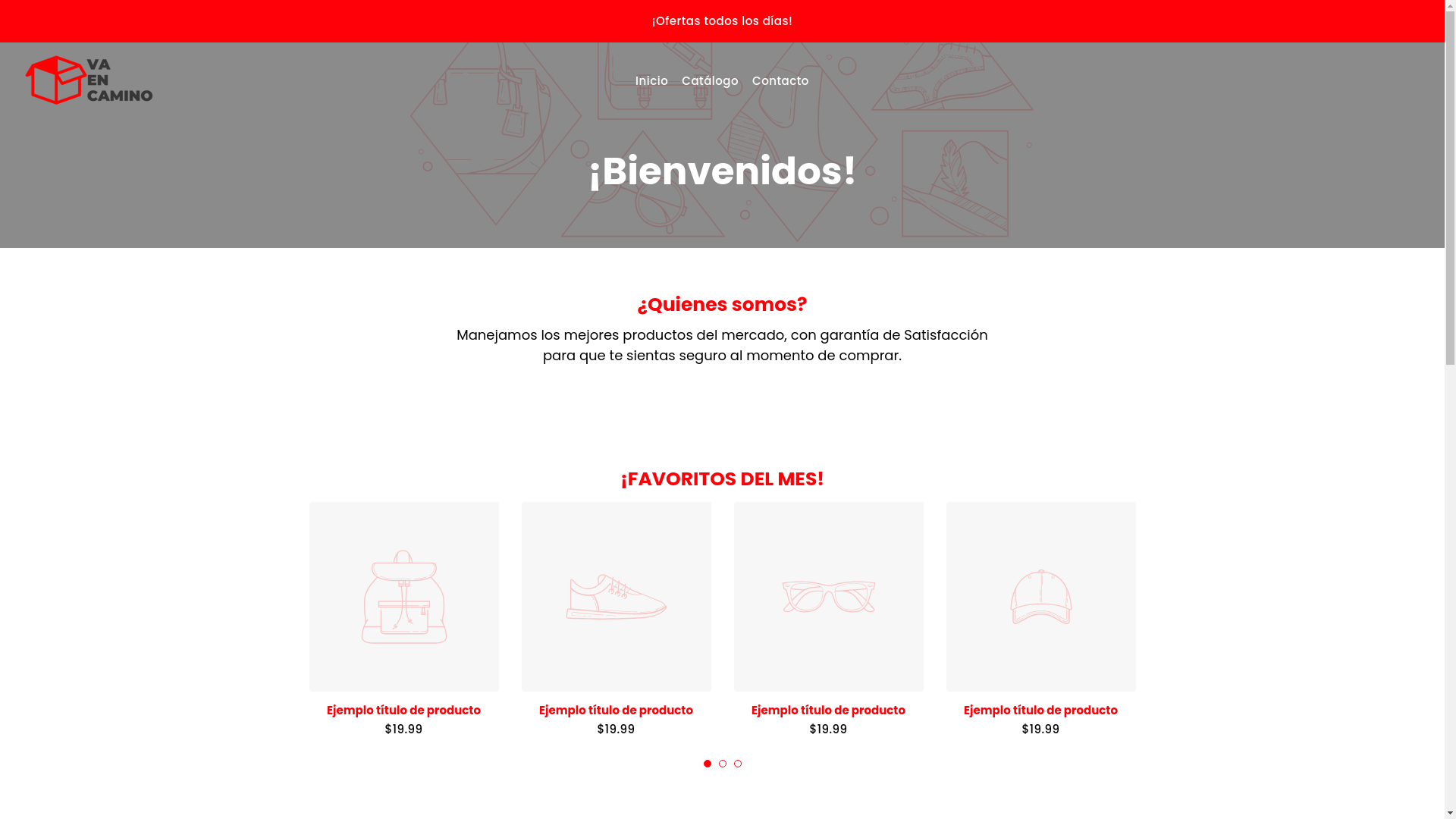 website screenshot of https://vaencamino.online/