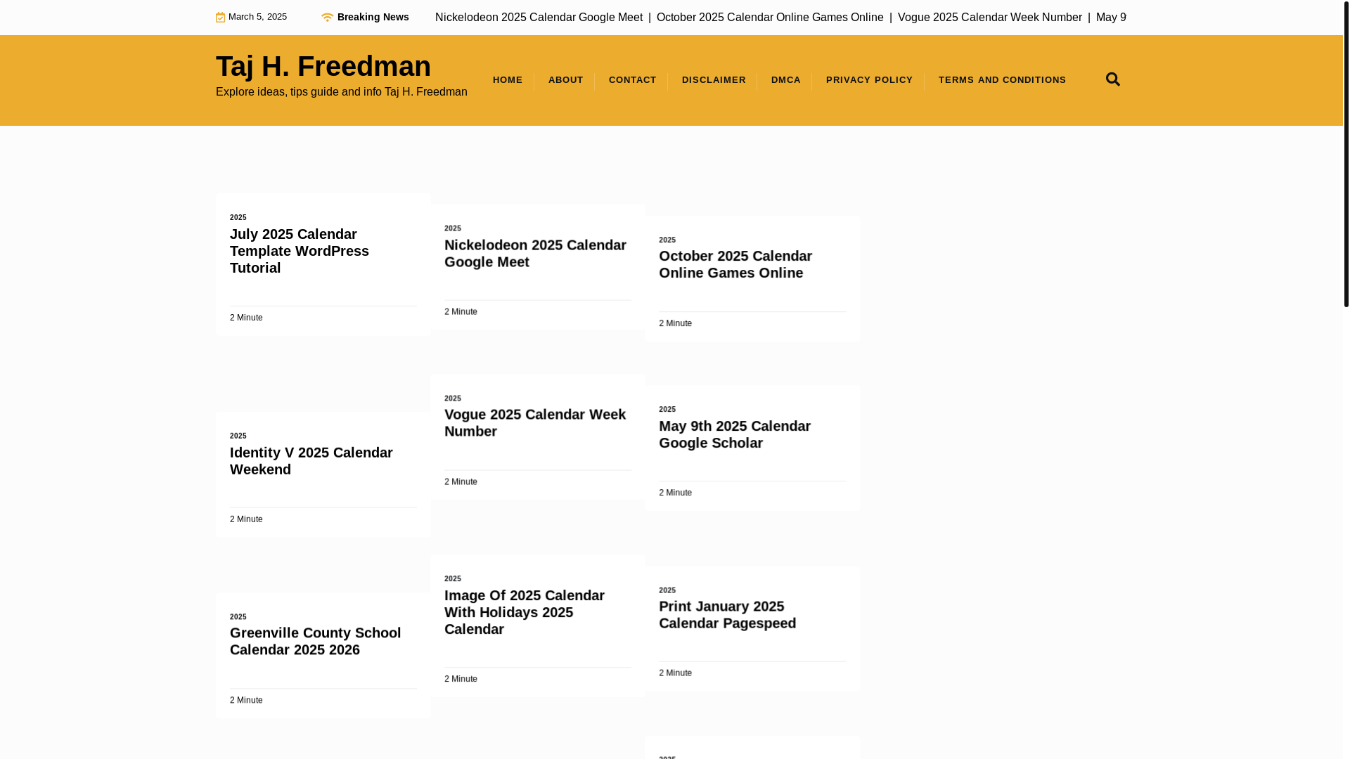 website screenshot of https://tajhfreedman.pages.dev/