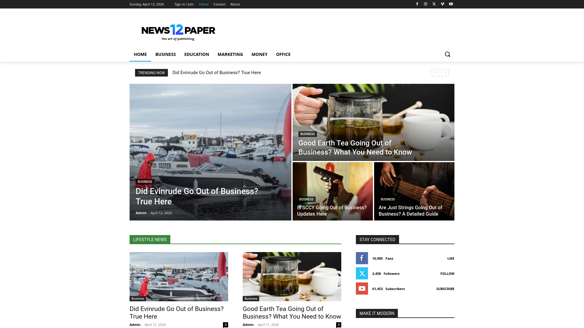 website screenshot of https://ourbusinessdrives.com/