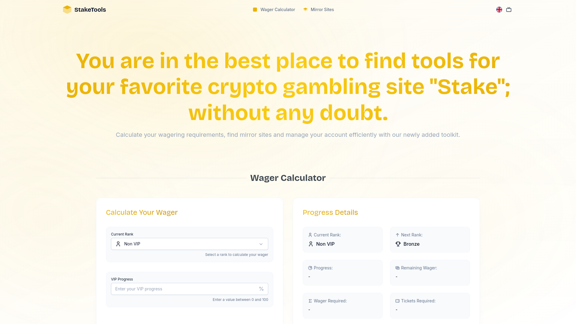 website screenshot of https://staketools.tech/
