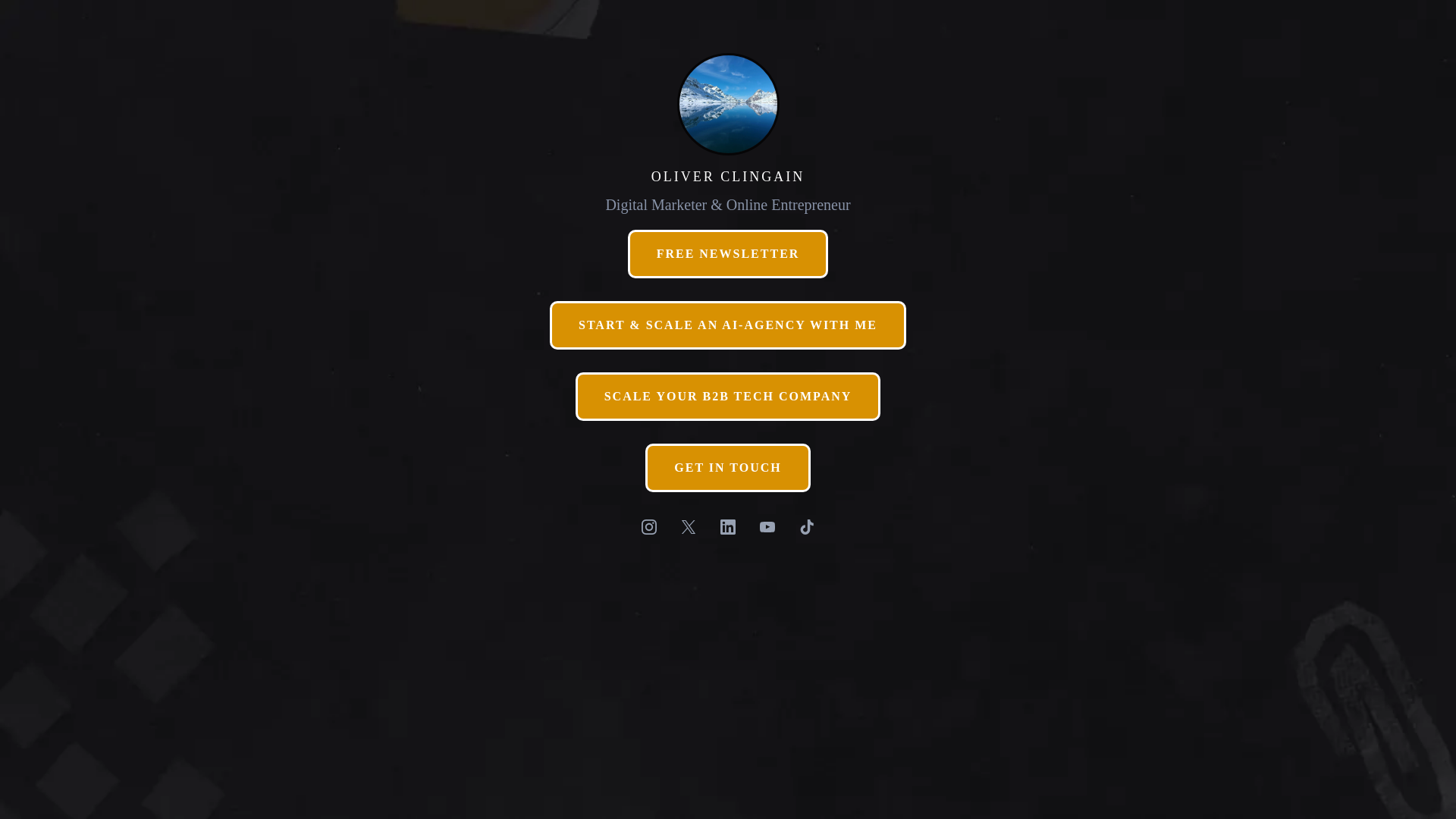 website screenshot of https://oliverclingain.biz/