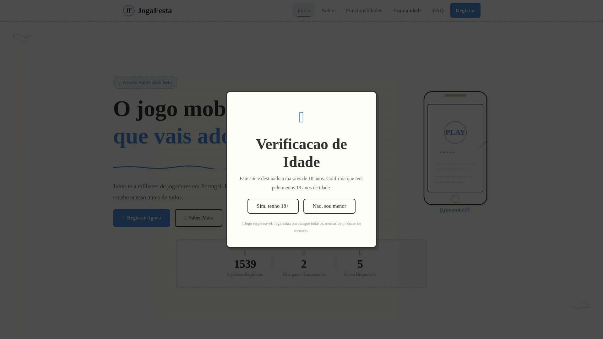 website screenshot of https://jogafesta.com/