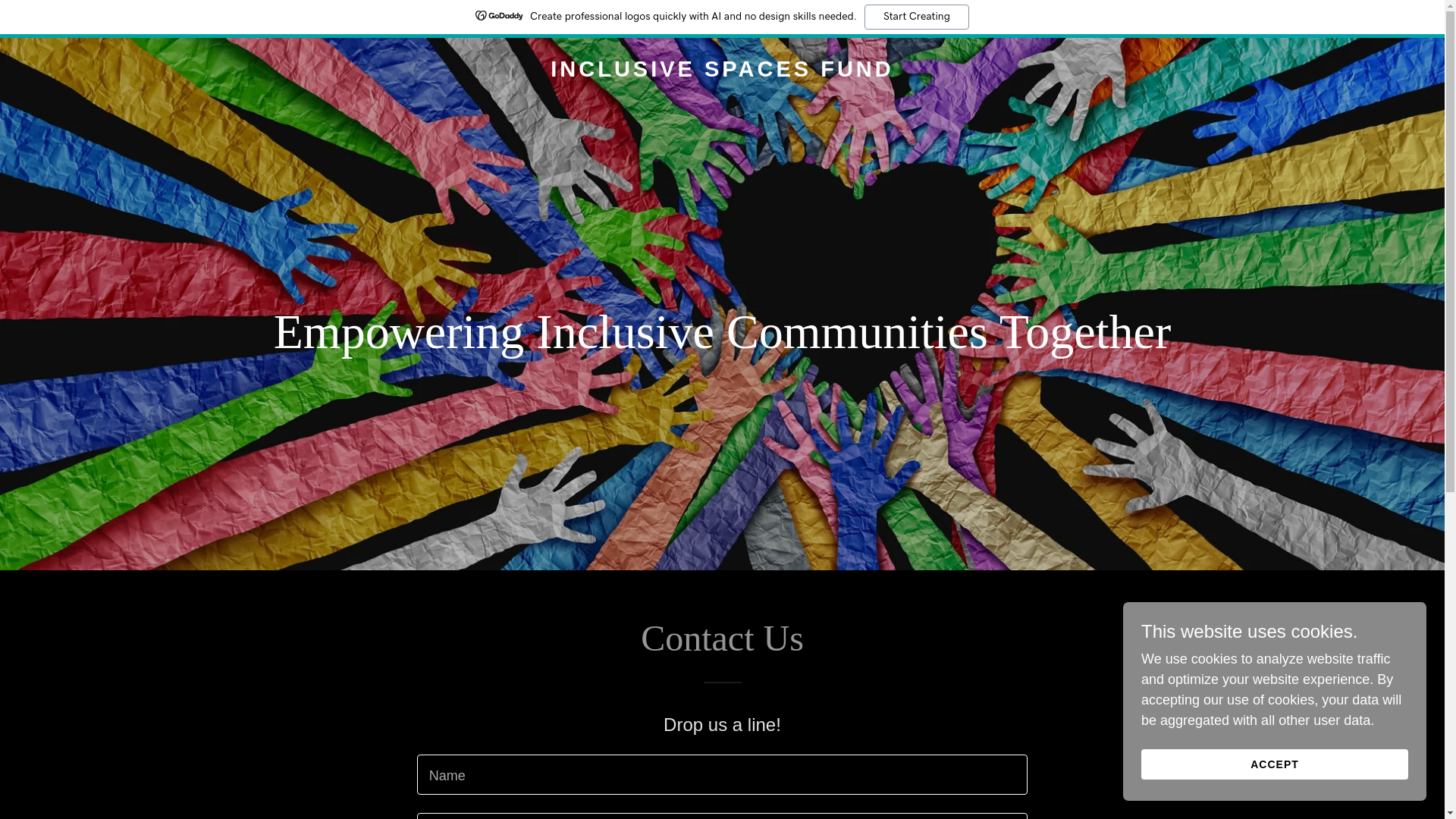 website screenshot of https://inclusivespacesfund.com/