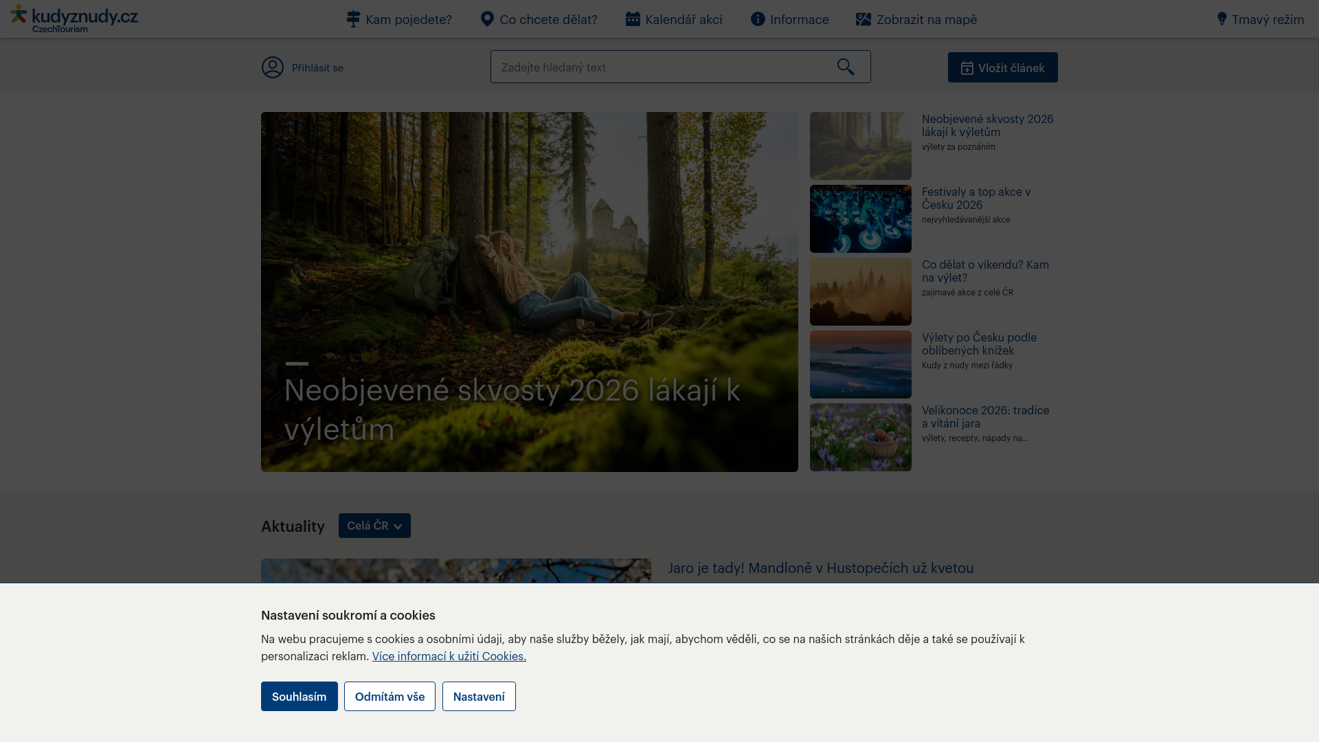 website screenshot of https://kudyznudy.cz