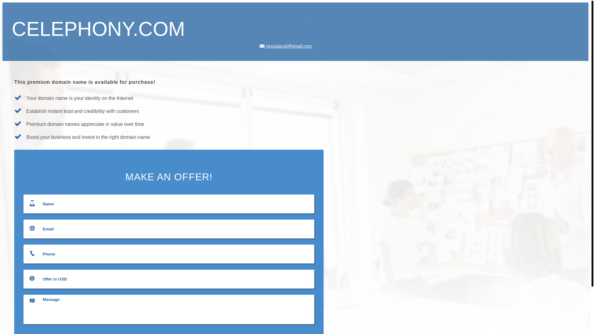 website screenshot of https://celephony.com/
