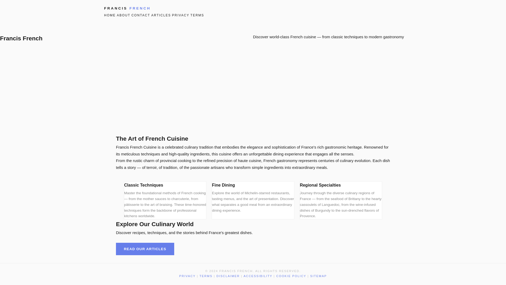website screenshot of https://francisfrench.pages.dev/