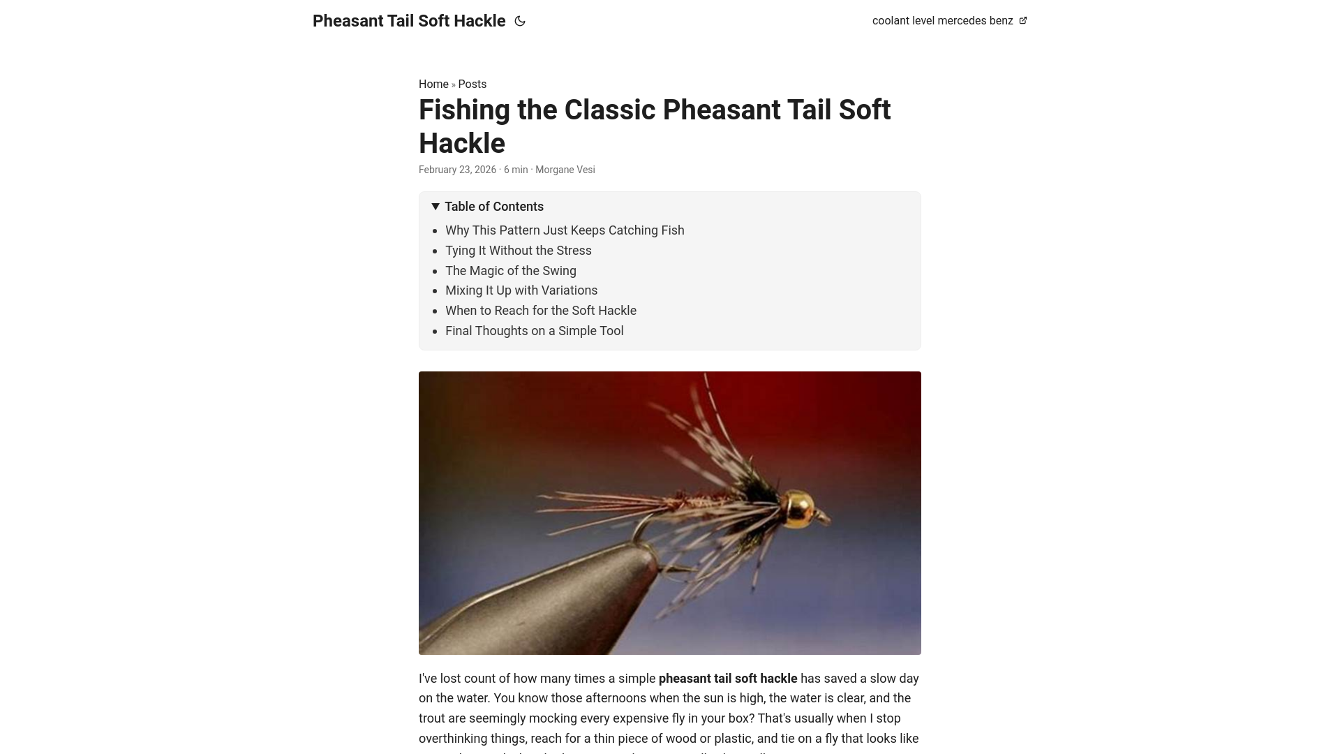 website screenshot of https://pheasant-tail-soft-hackle.pages.dev/