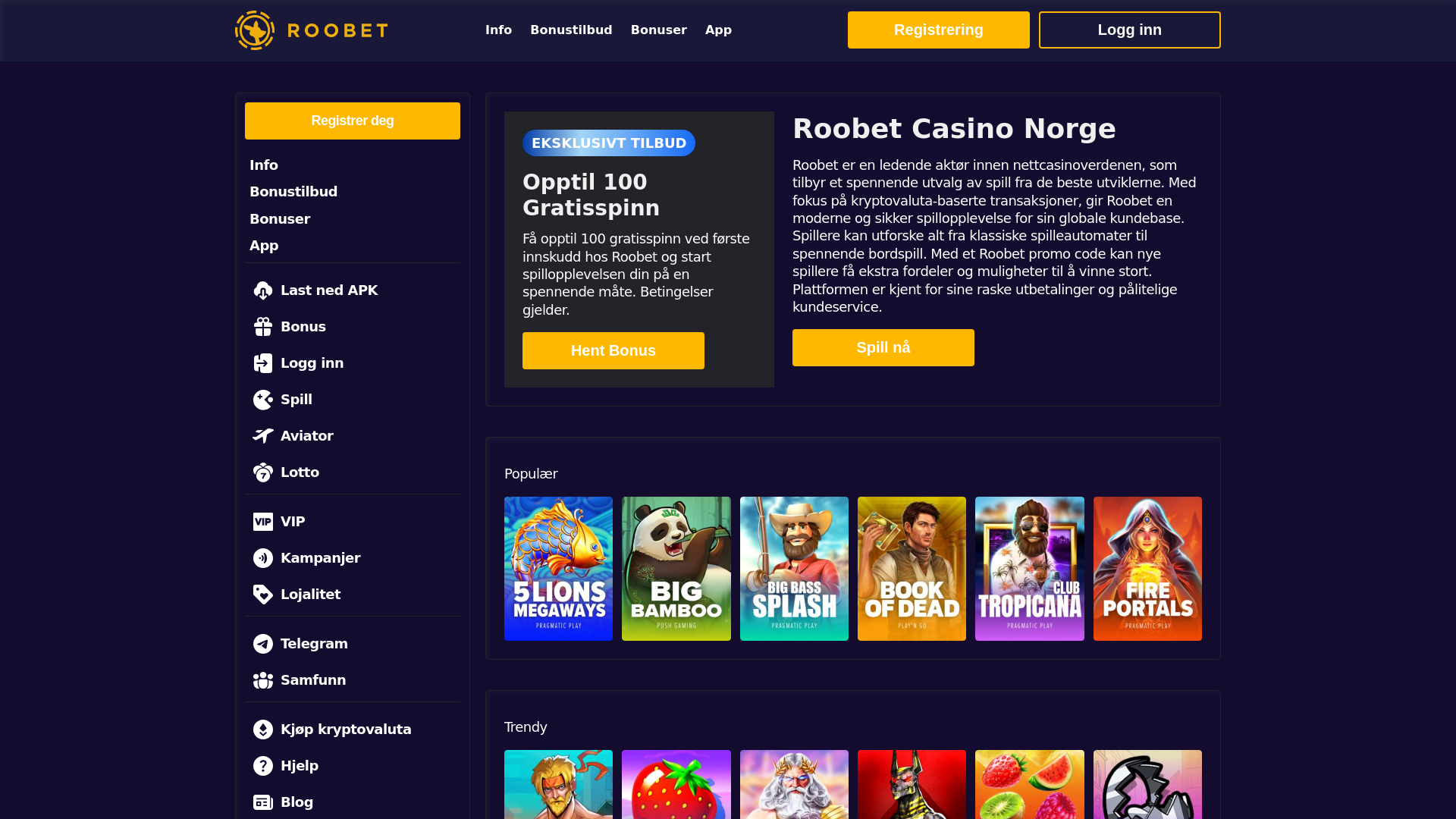 website screenshot of https://roobetcasinonorge-com.pages.dev/