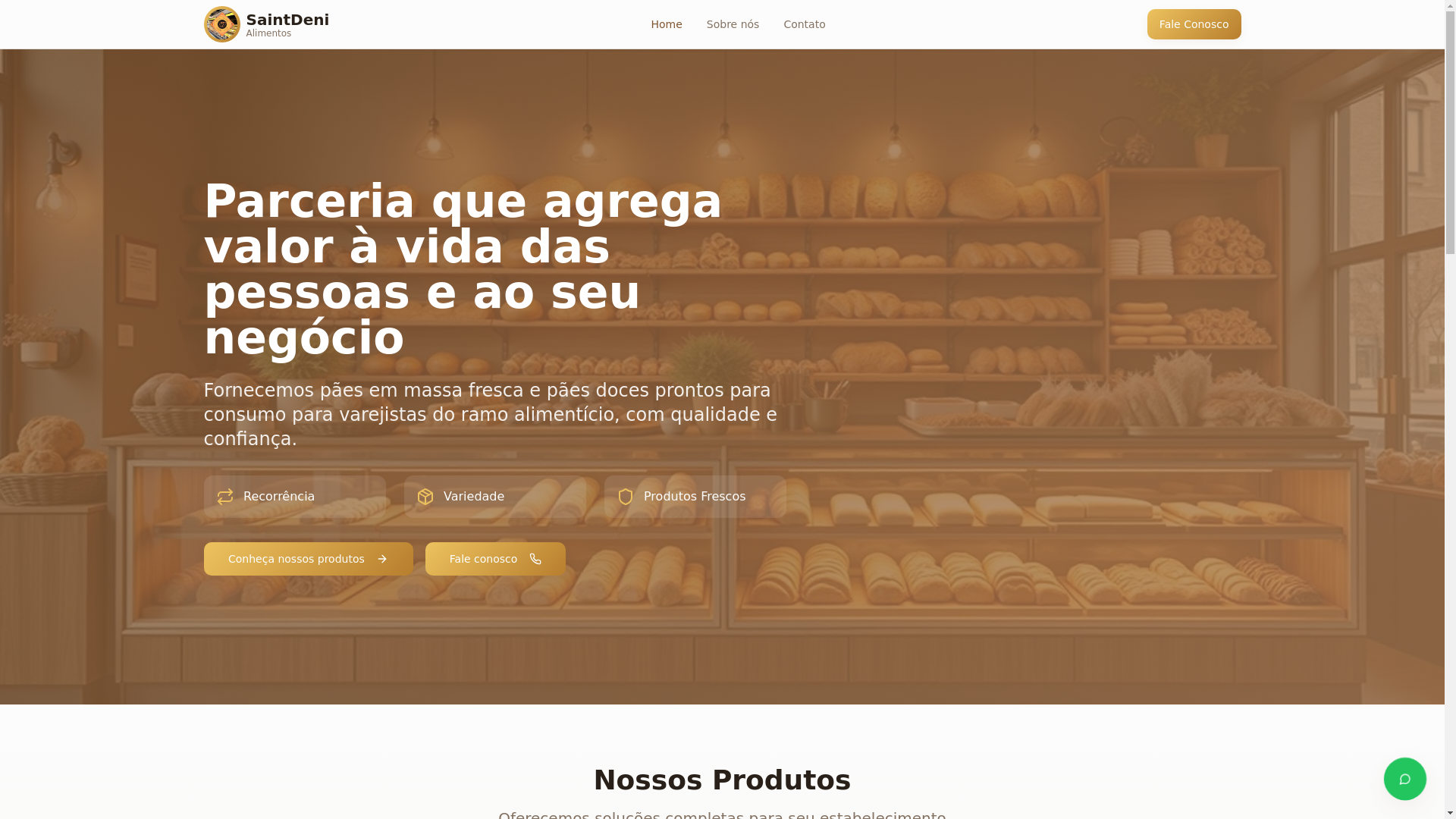 website screenshot of https://saintdenialimentos.com.br/