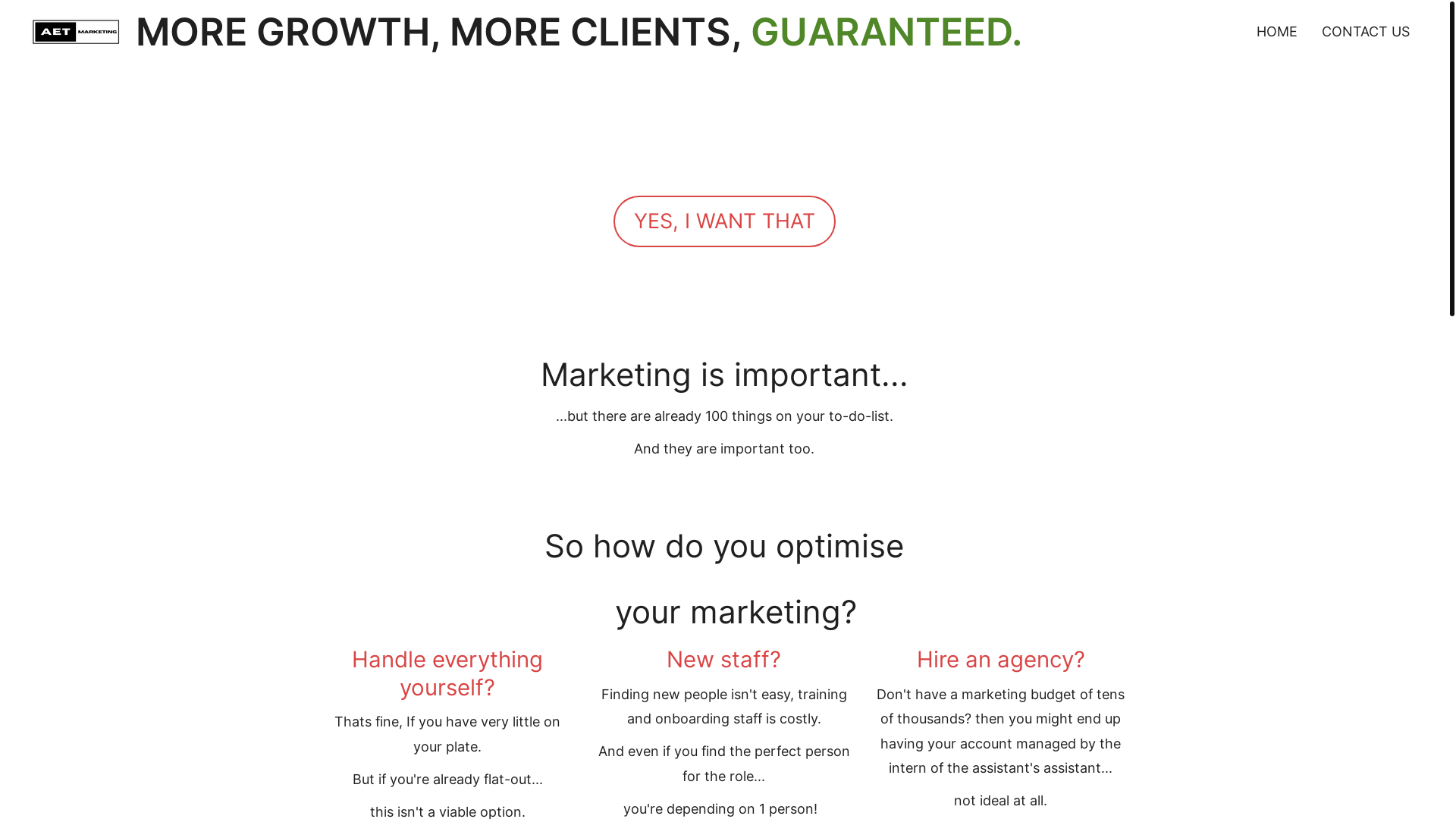 website screenshot of https://aet-marketing.com/