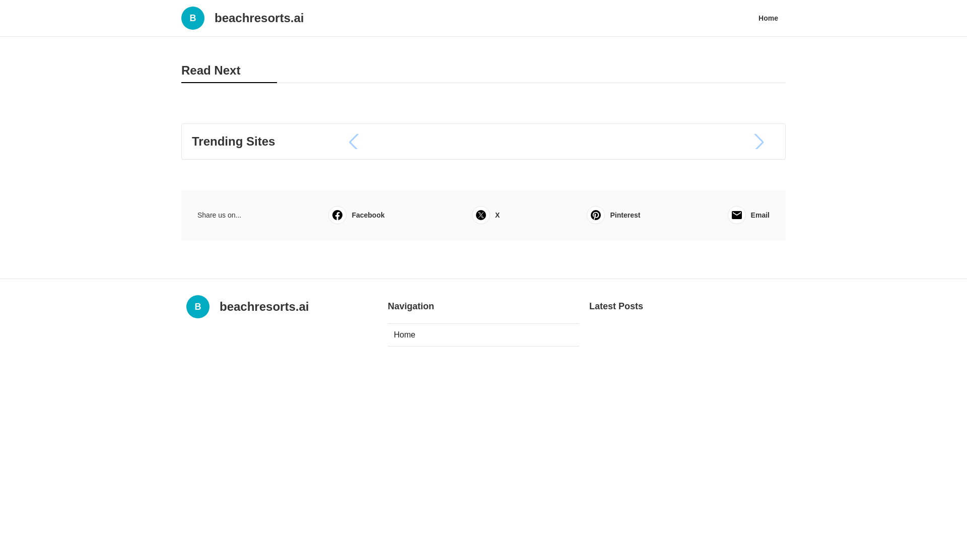website screenshot of https://beachresorts.ai/