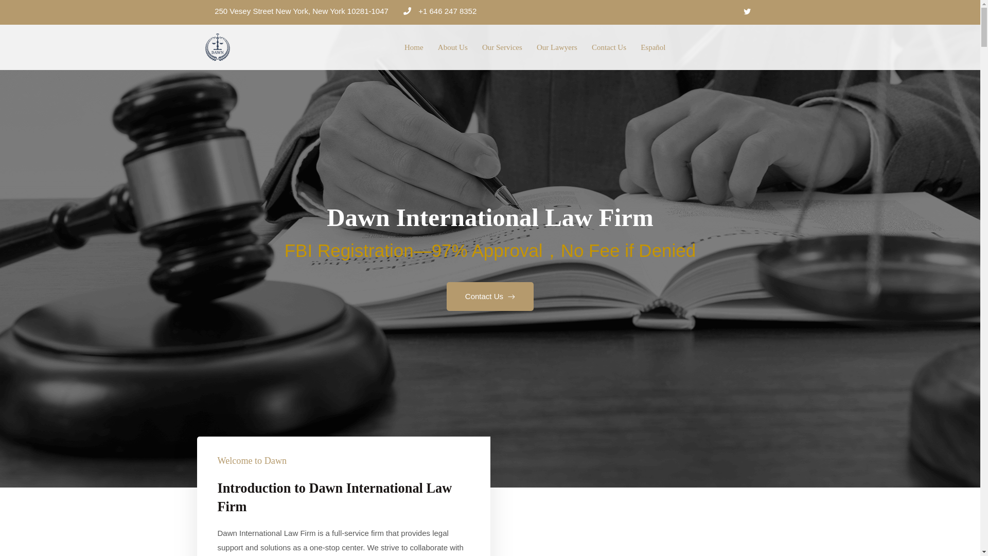 website screenshot of https://dawnlaw.vip/
