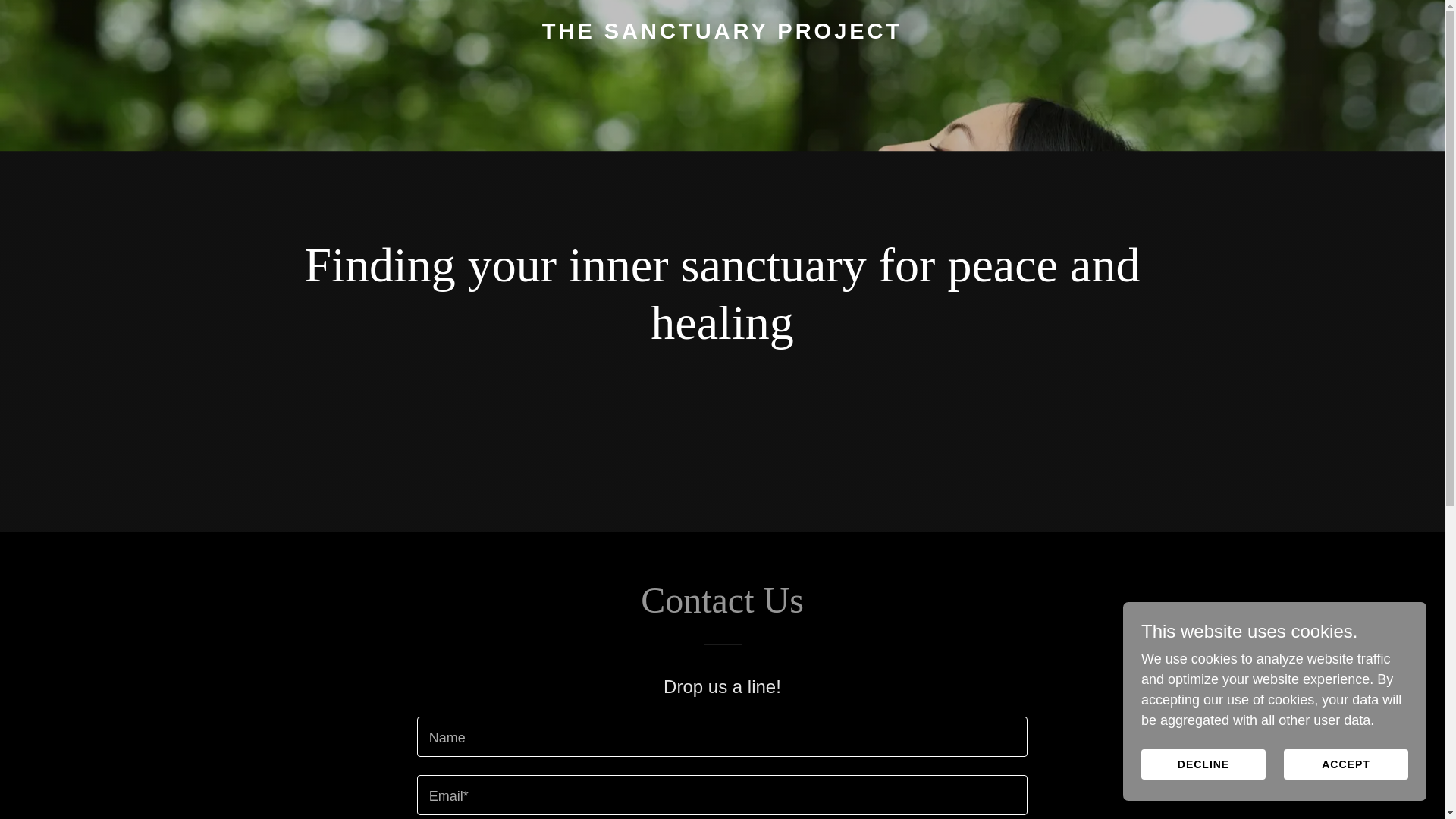 website screenshot of https://thesanctuaryproject.life/
