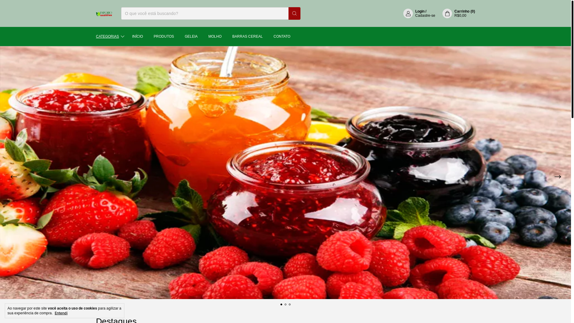 website screenshot of https://emporionakasan.com.br/