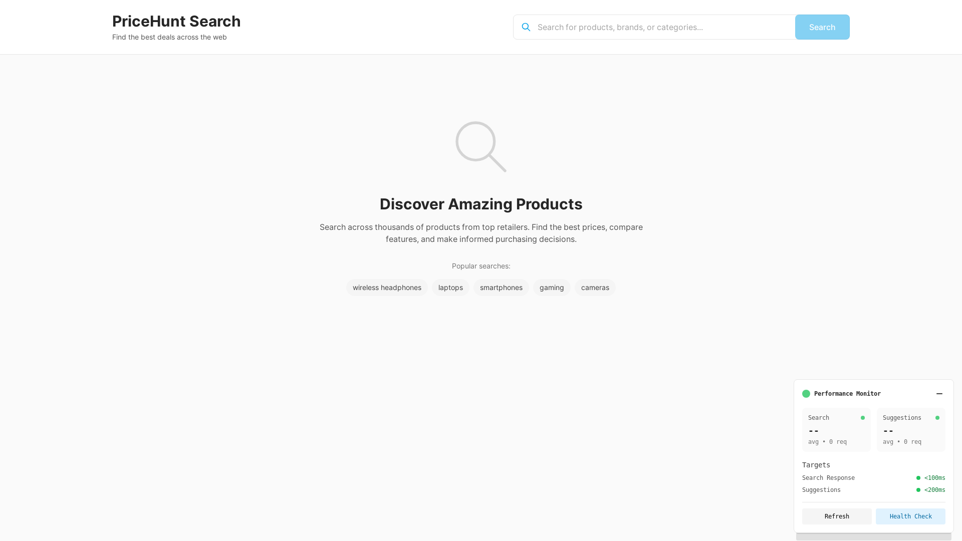 website screenshot of https://pricehunt-frontend-staging.pages.dev/