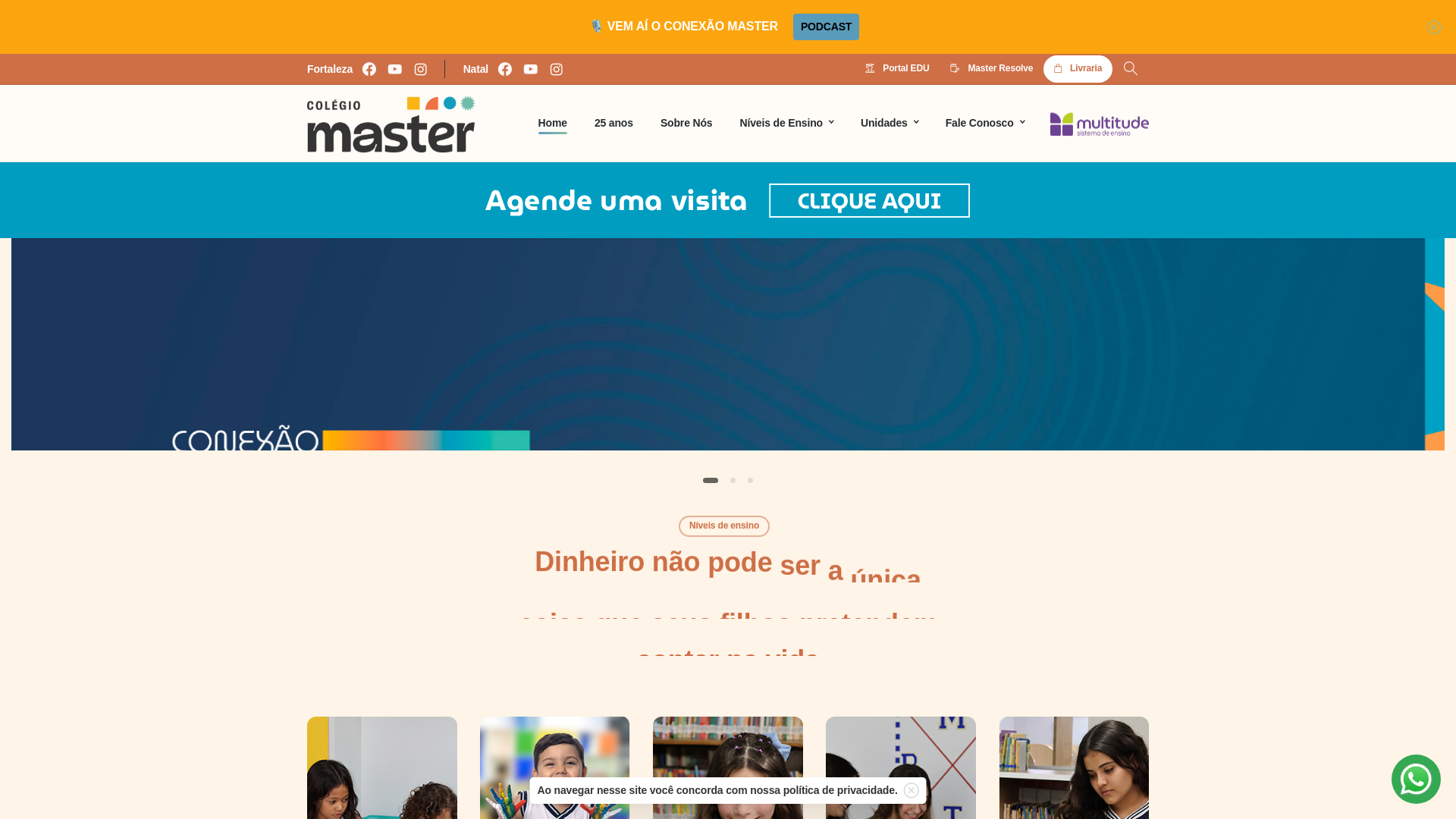 website screenshot of https://colmaster.com.br/