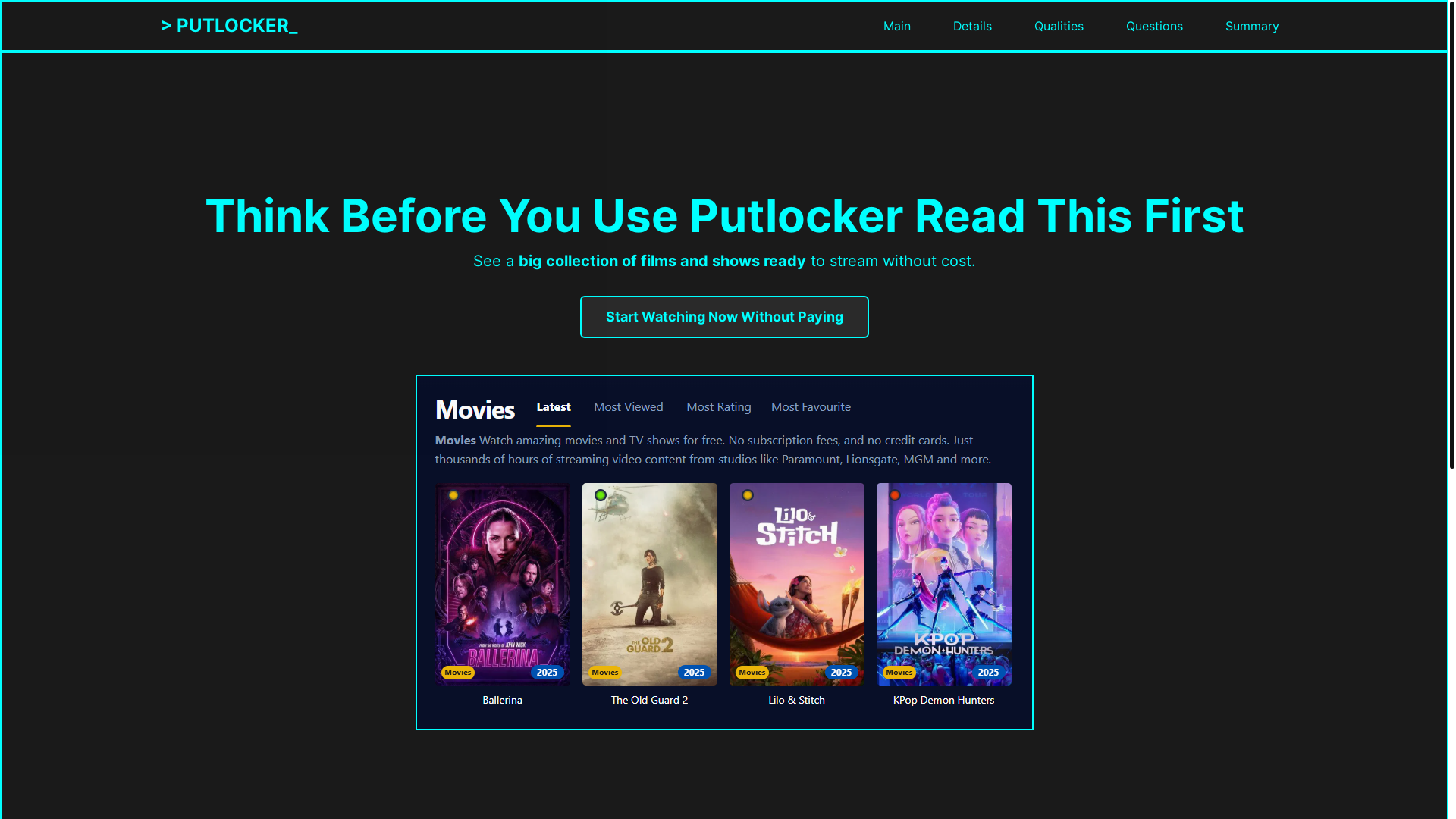 website screenshot of https://putlocker-jtz3.pages.dev/