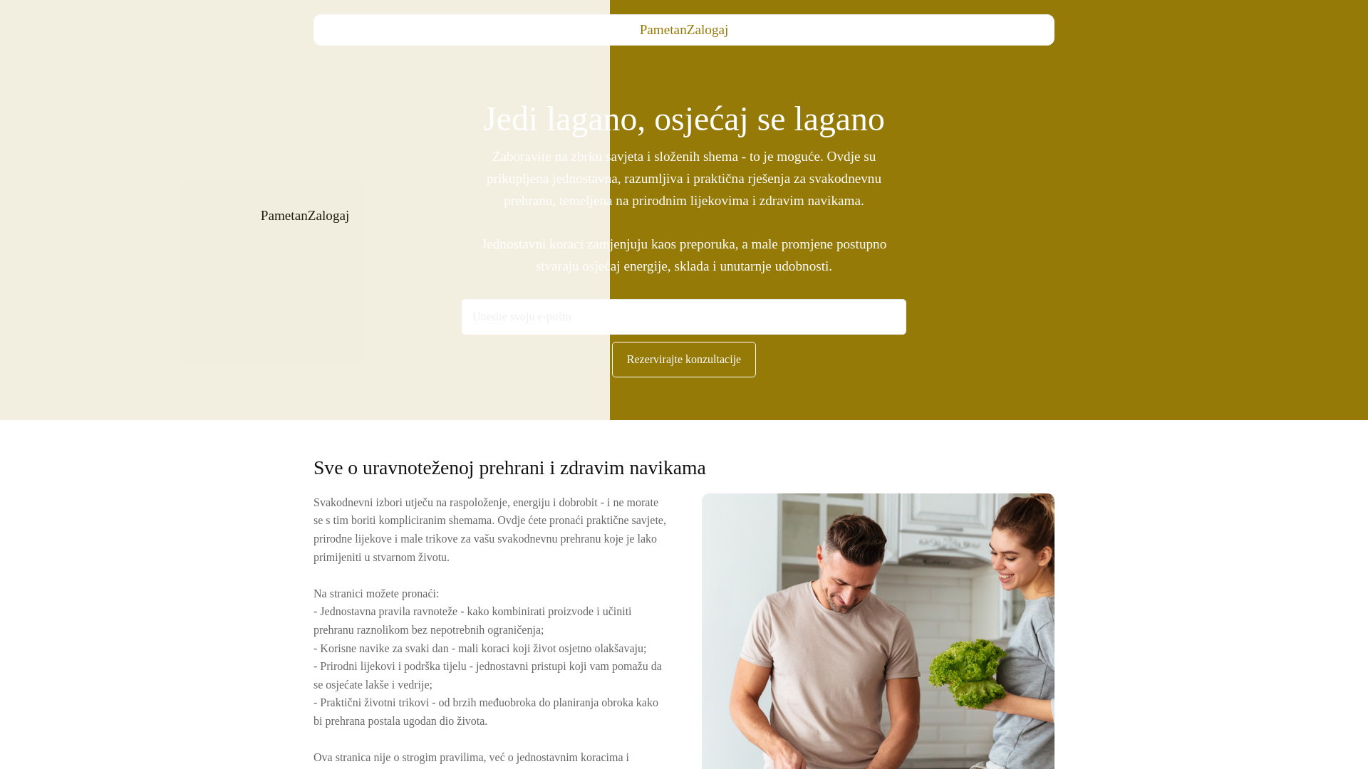 website screenshot of https://pametanzalogajae.info