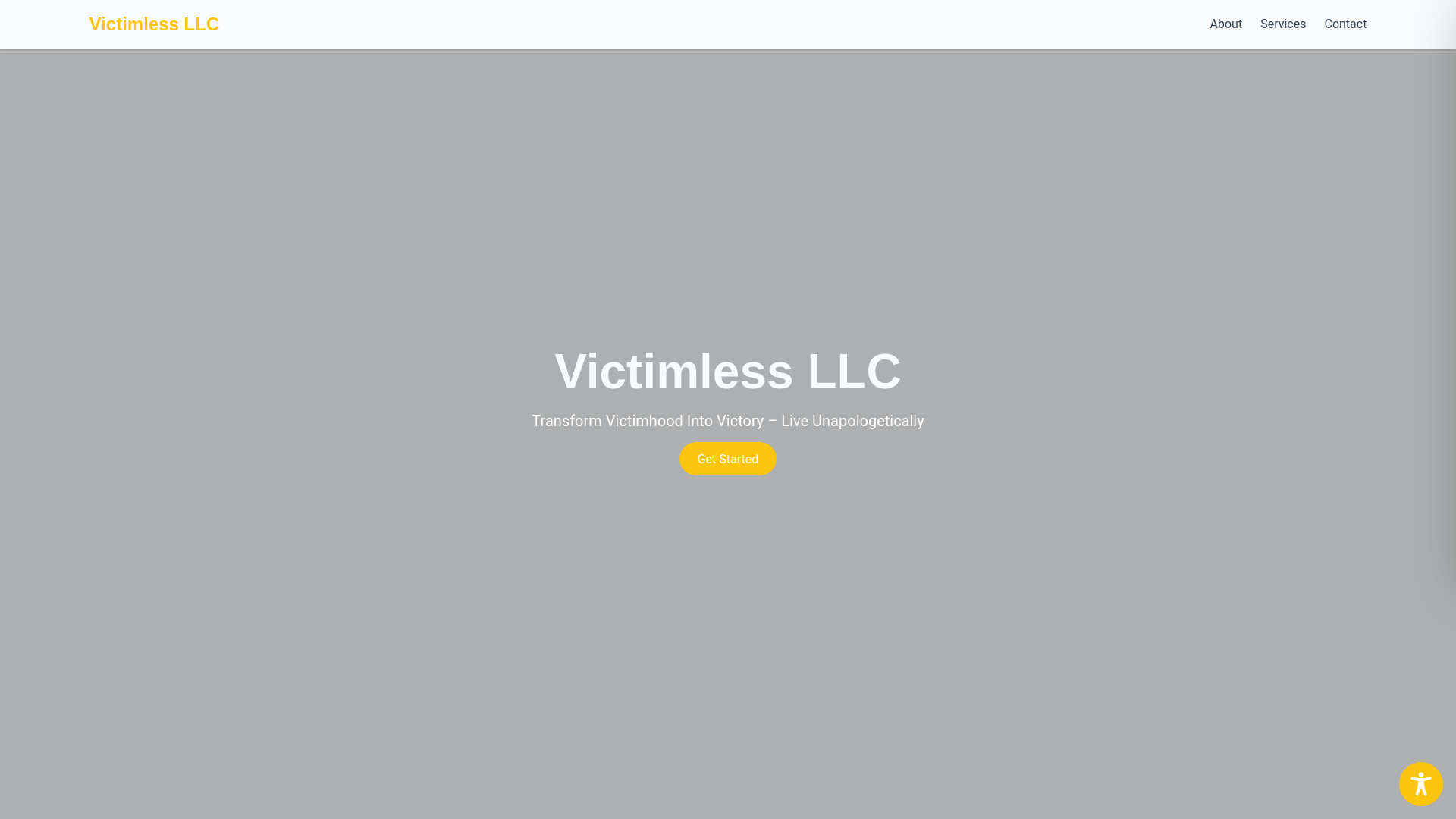 website screenshot of https://victimlessllc.com