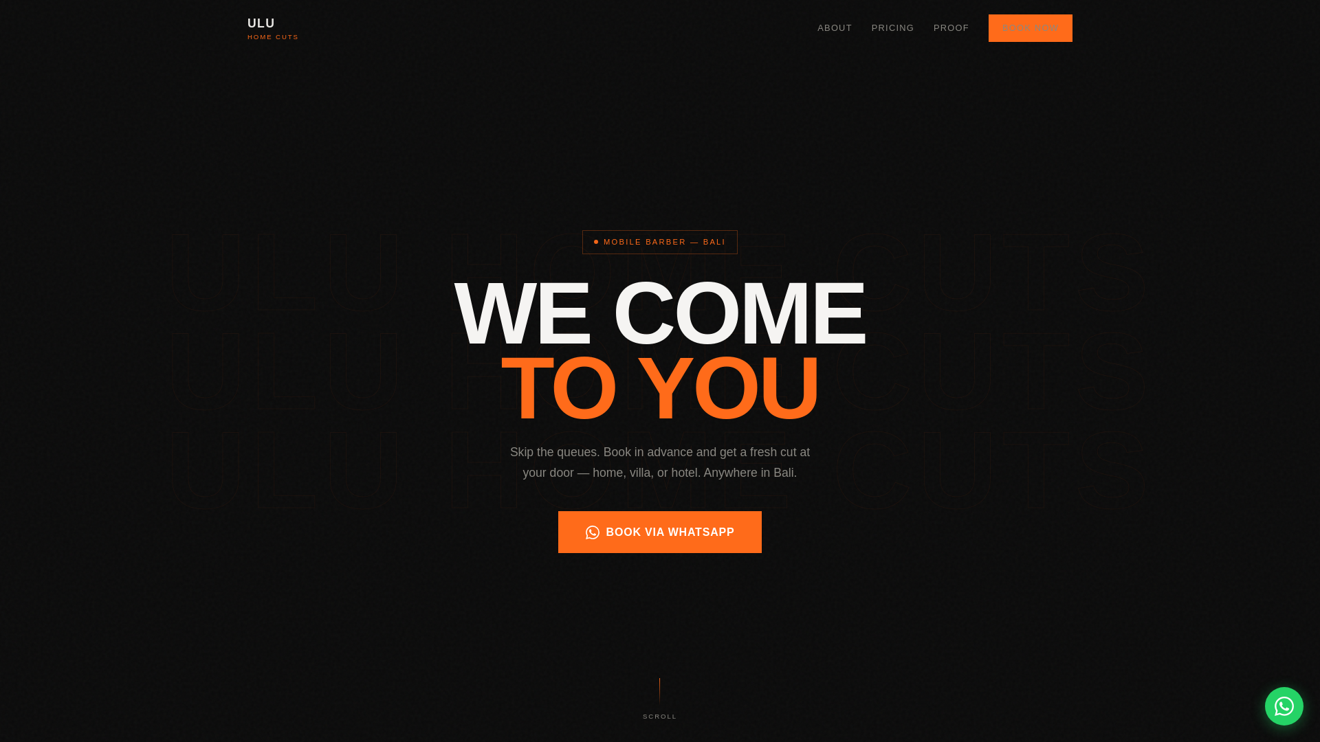 website screenshot of https://uluhomecuts.com