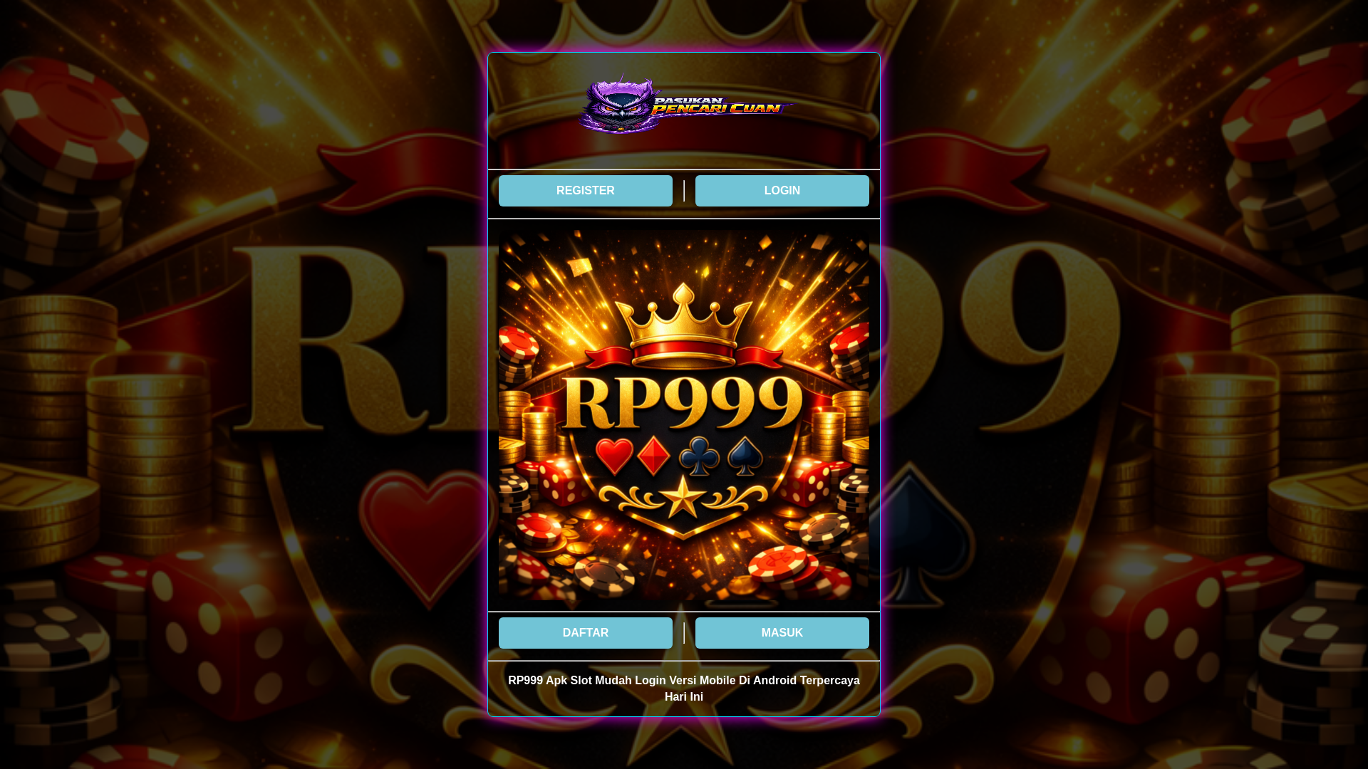 website screenshot of https://rp999-mudah-login.pages.dev/