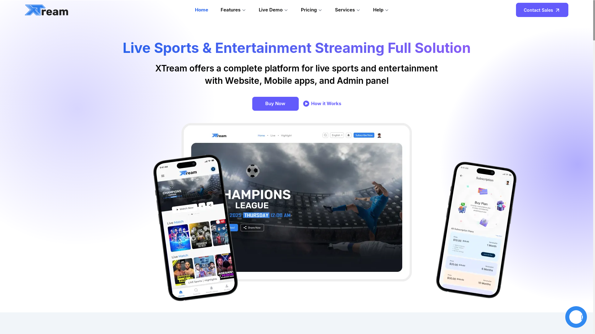 website screenshot of https://xtream-agency.pages.dev/