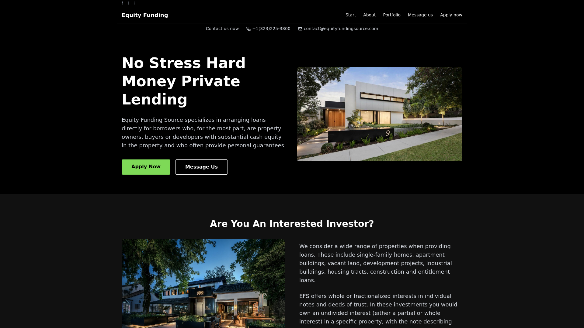 website screenshot of https://equityfundingsource.pages.dev/