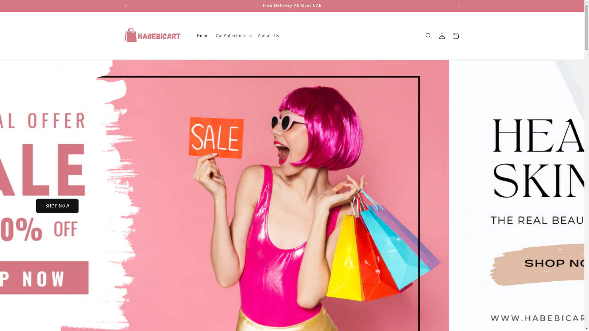 website screenshot of https://habebicart.store/