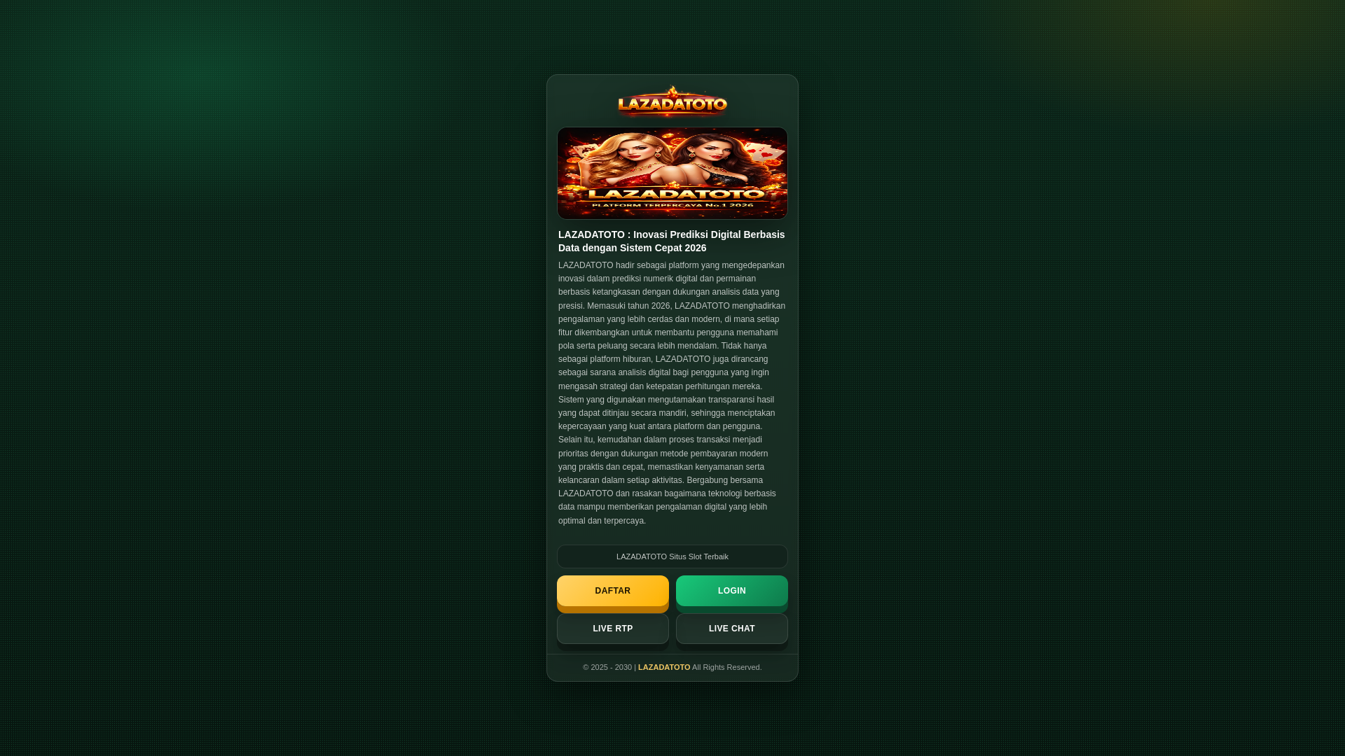 website screenshot of https://lazadatoto-inovasi.pages.dev/