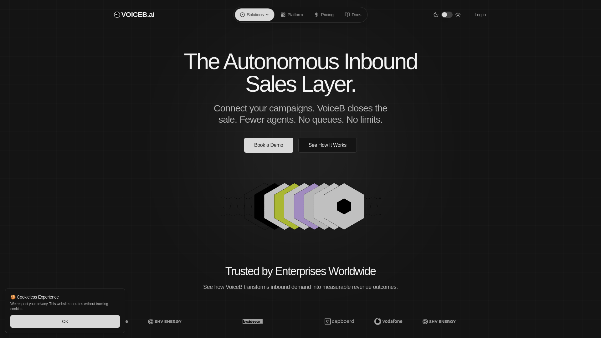 website screenshot of https://runvoiceb.com/