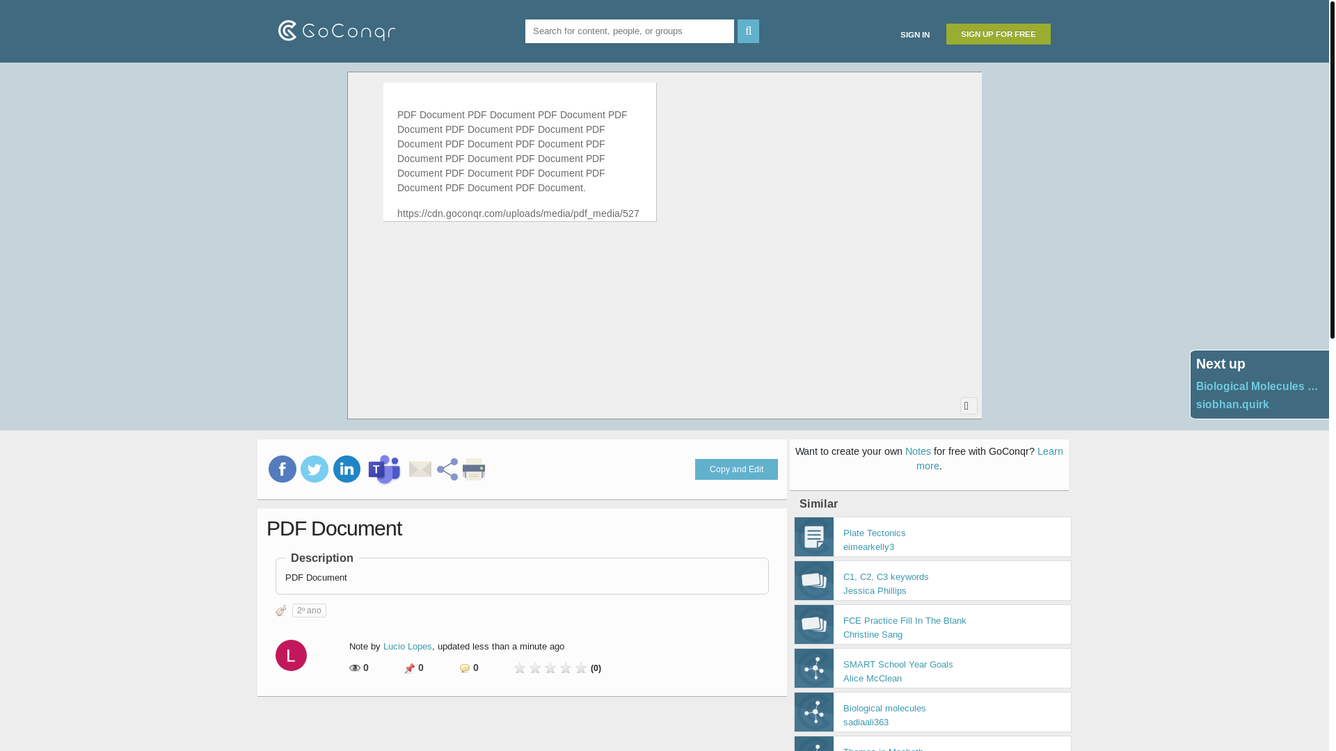 website screenshot of https://www.goconqr.com/nota/40550295/pdf-document