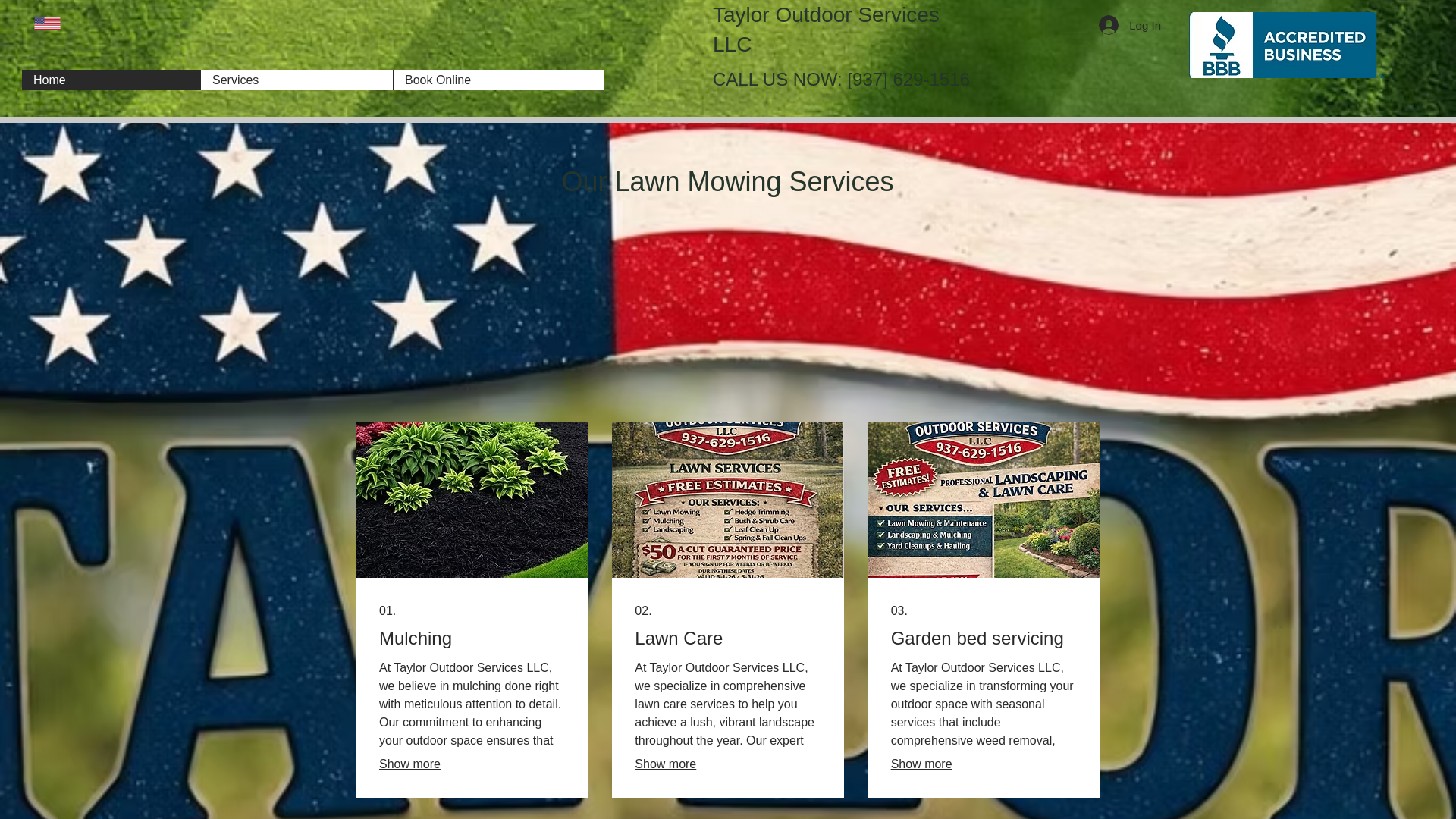 website screenshot of https://tayloroutdoorservices.com