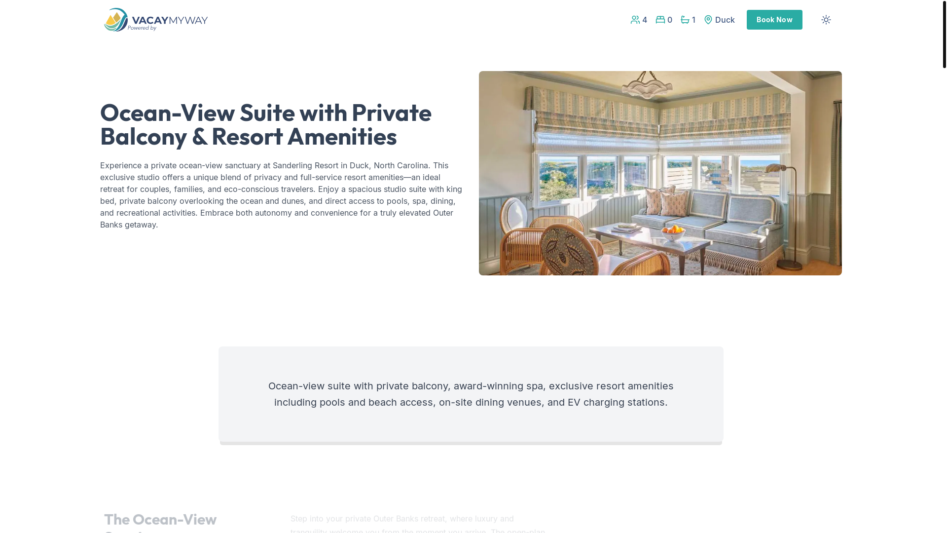 website screenshot of https://obxoceanview.house/