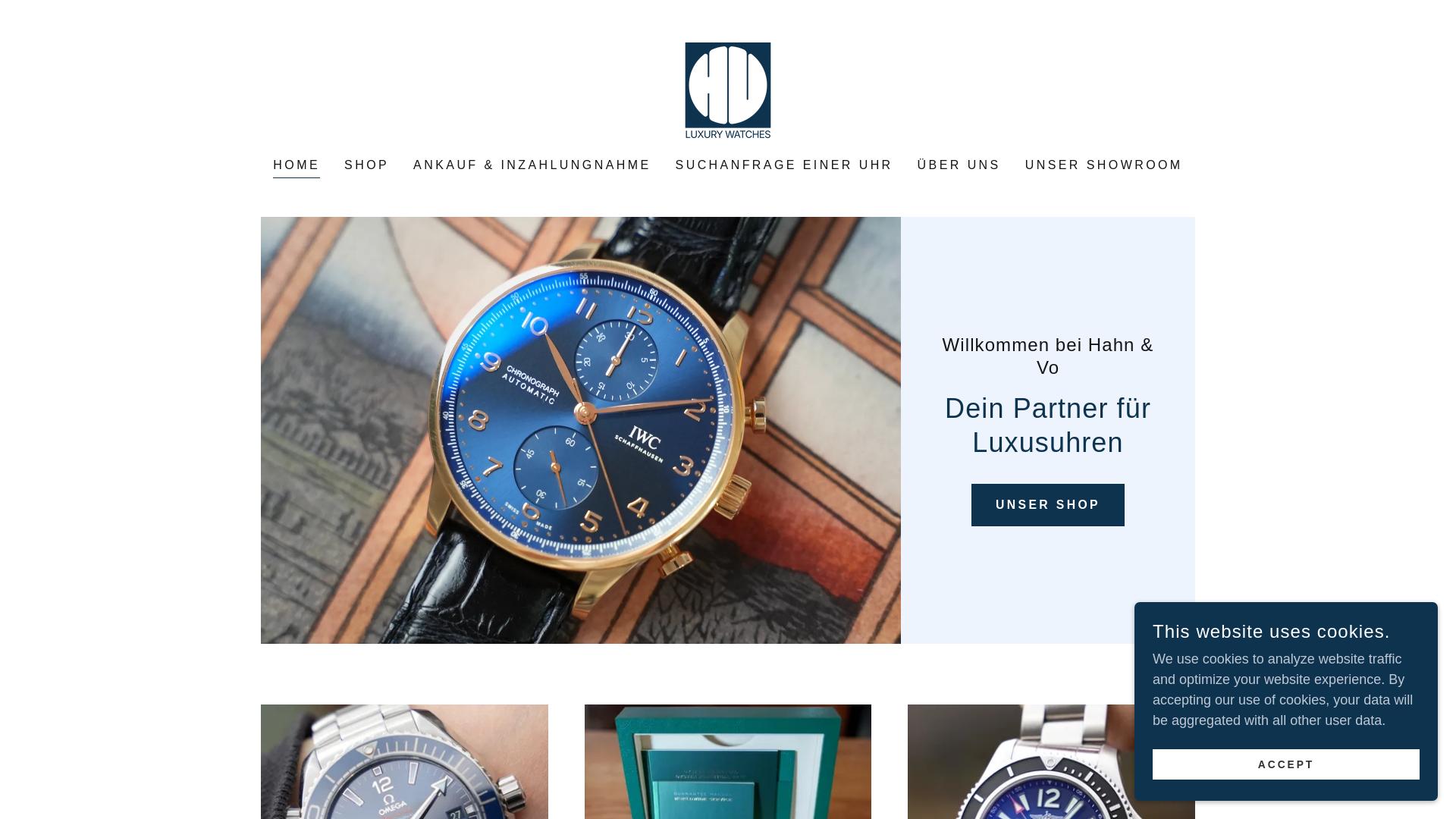 website screenshot of https://hahn-vo.de/