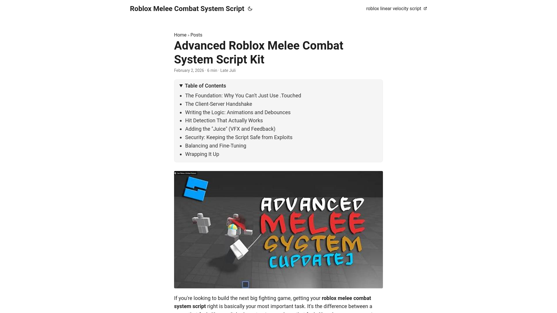 website screenshot of https://robloxmeleecombatsystemscript.pages.dev/