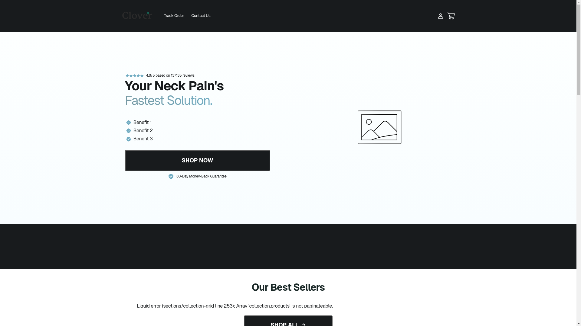 website screenshot of https://takeclover.com/