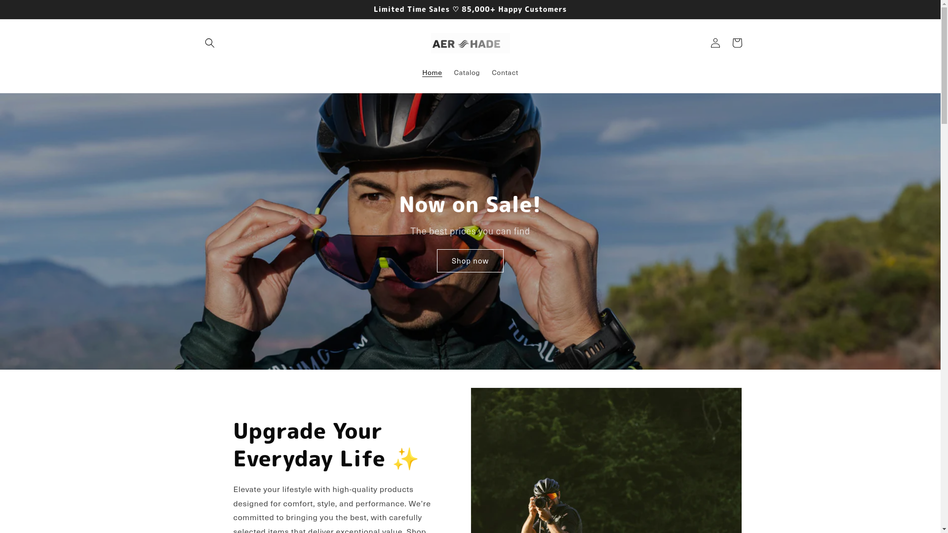 website screenshot of https://aershade.com/