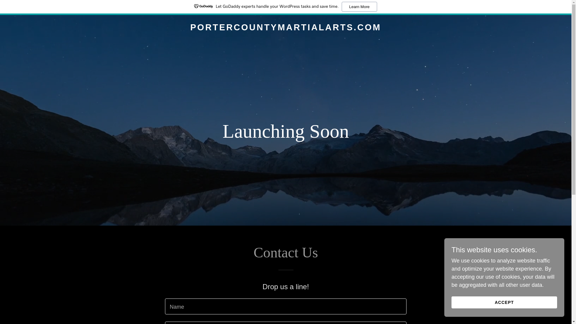 website screenshot of https://portercountymartialarts.com/