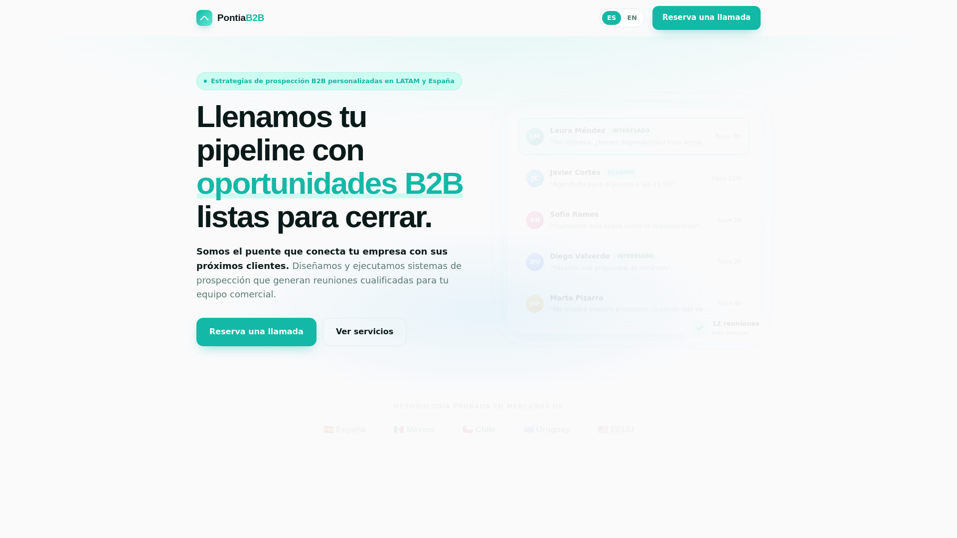 website screenshot of https://pontiab2b.com/