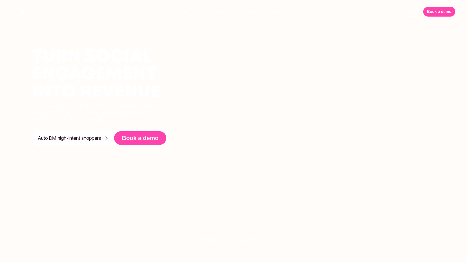 website screenshot of https://trypinpointapp.com/