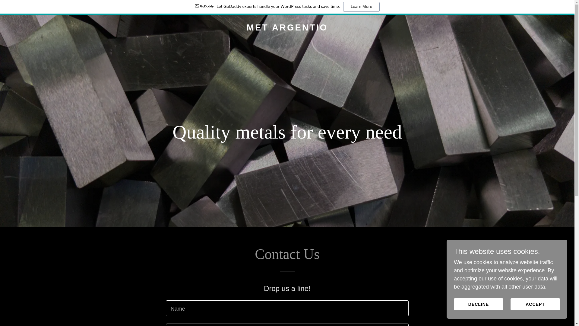 website screenshot of https://metargentio.com/