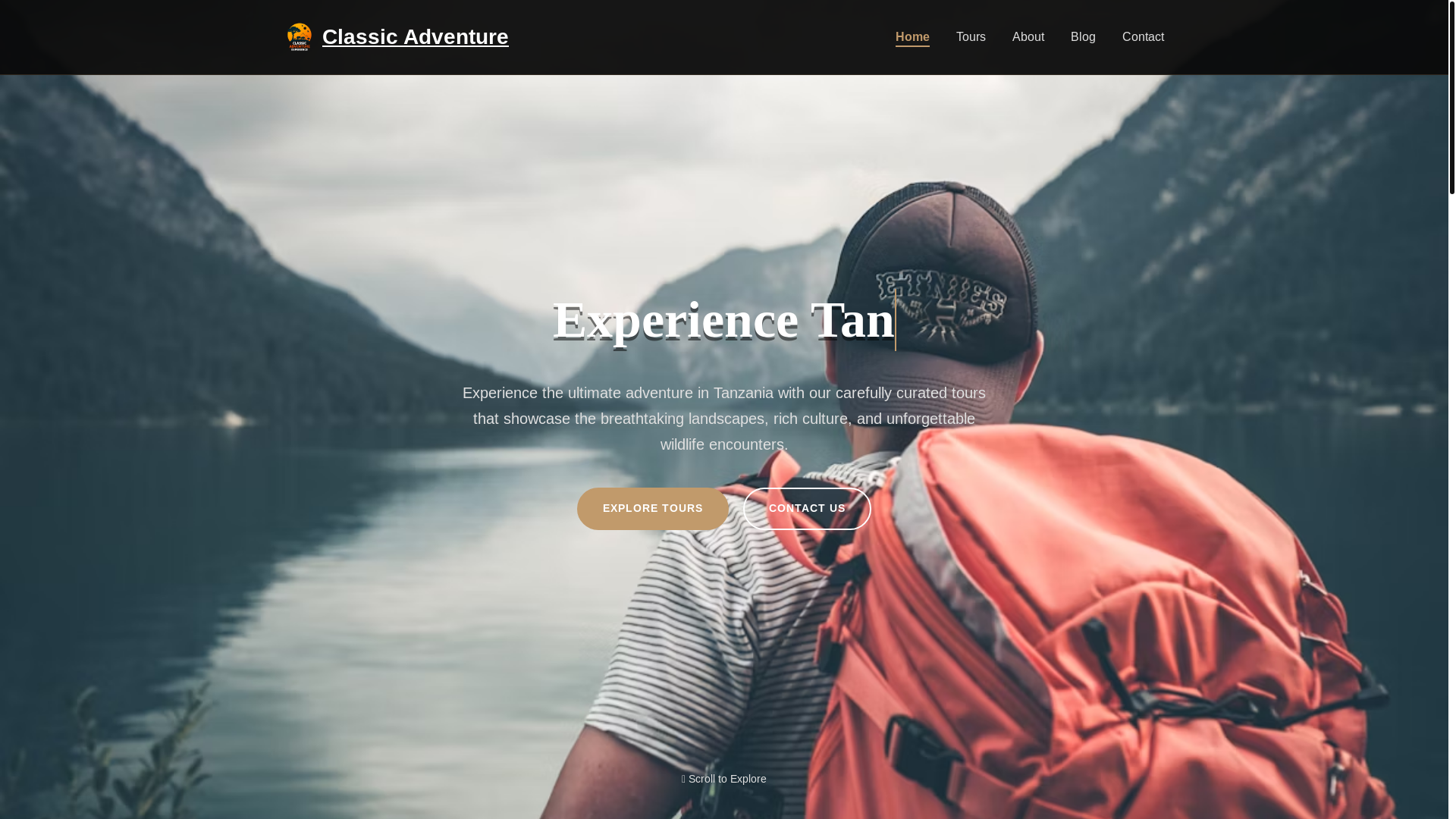 website screenshot of https://classicadventureexperiance.com/