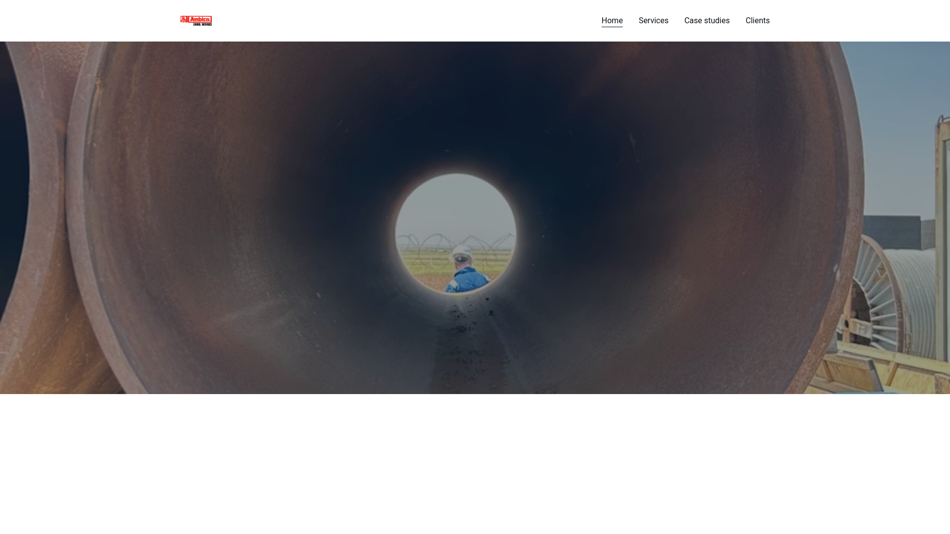 website screenshot of https://ambicaenggworks.in/