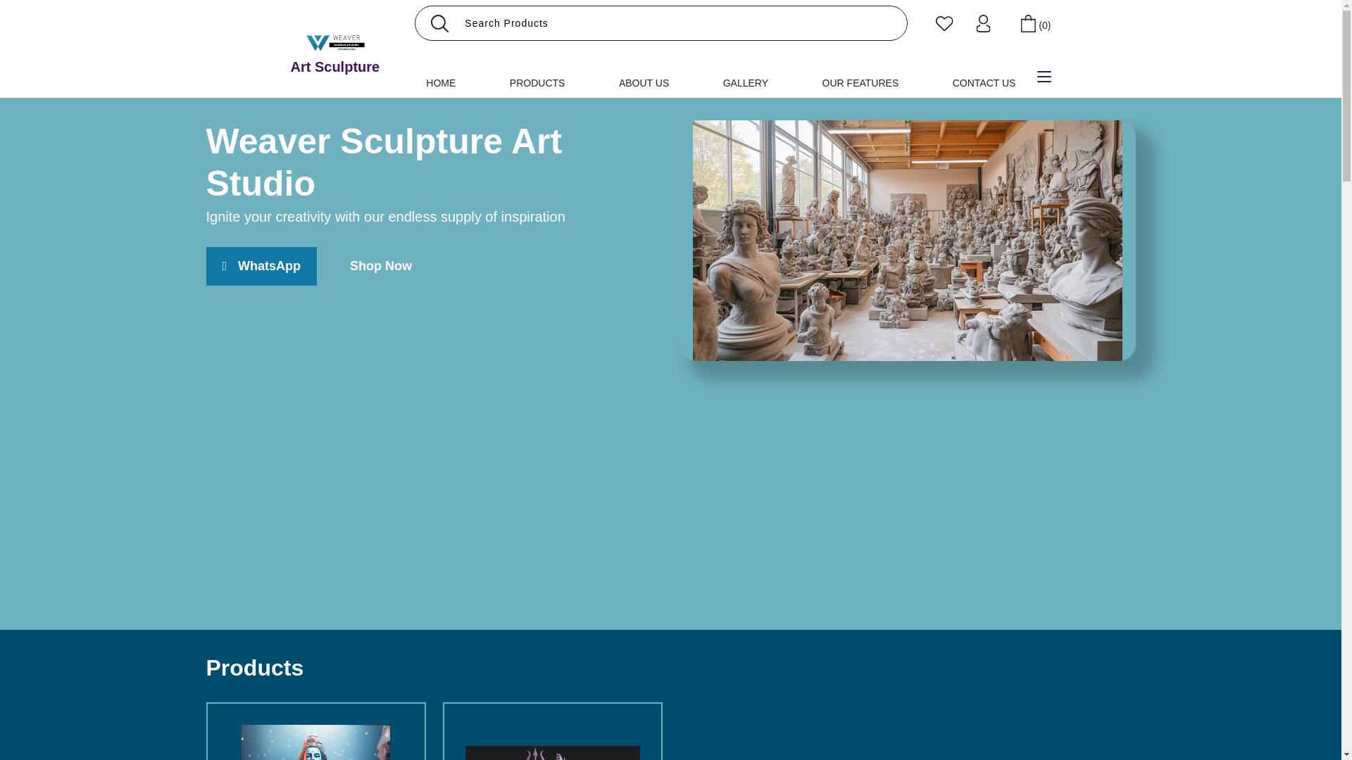 website screenshot of https://weaverartstudio.com/