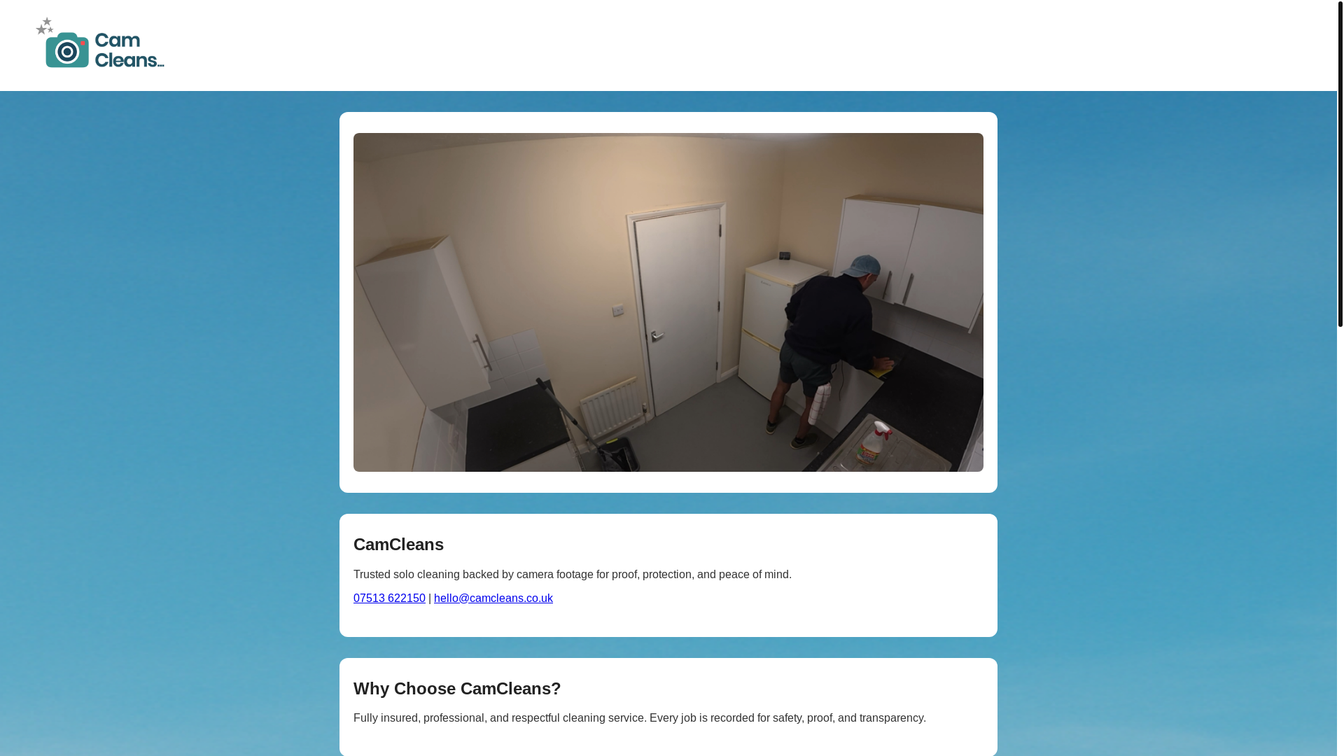 website screenshot of https://camcleans.pages.dev/