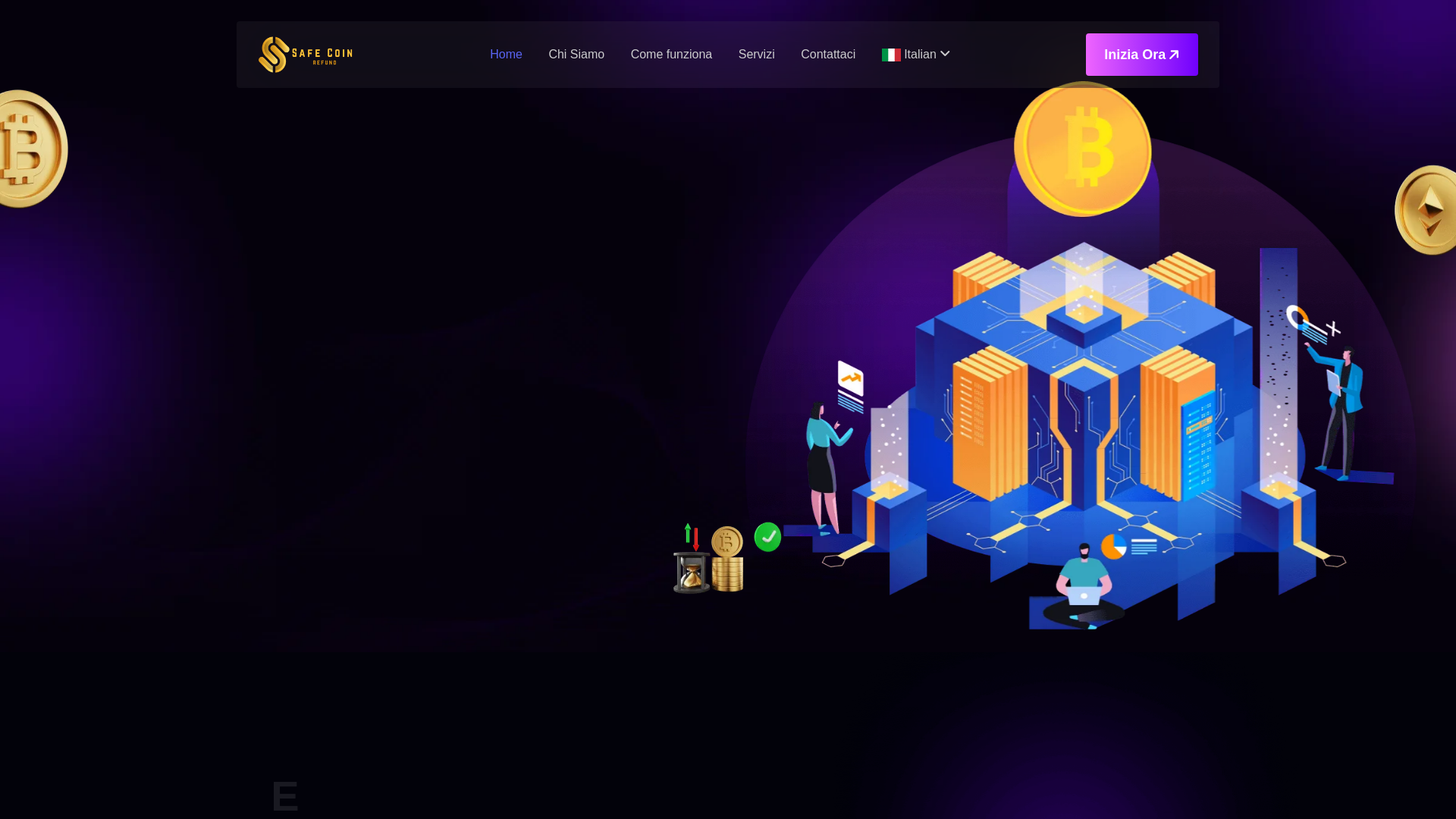 website screenshot of https://safecoinrefund.com/