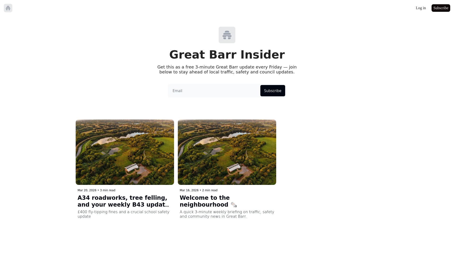 website screenshot of https://greatbarrinsider.co.uk/