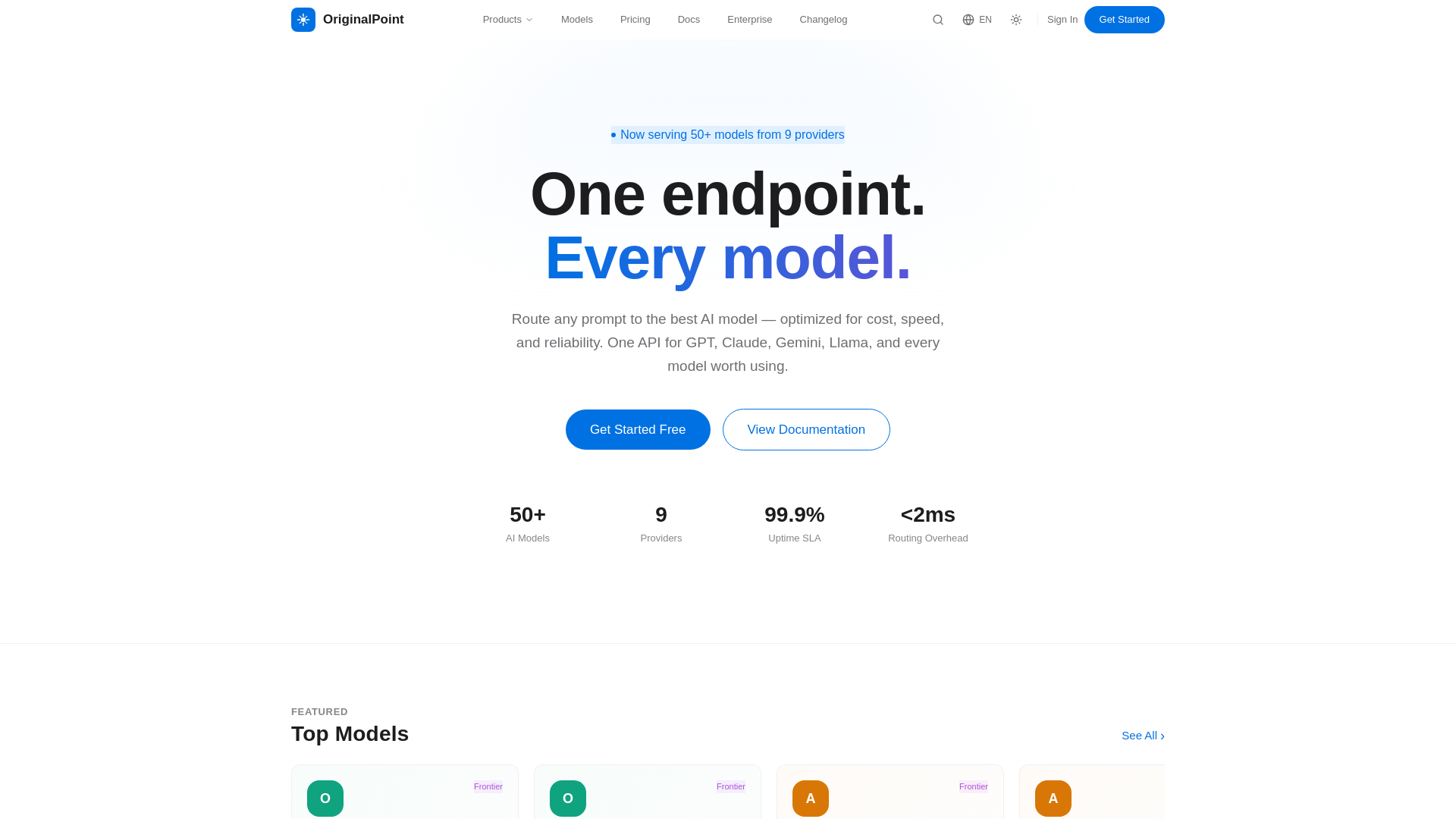 website screenshot of https://originalpoint-ai.pages.dev/