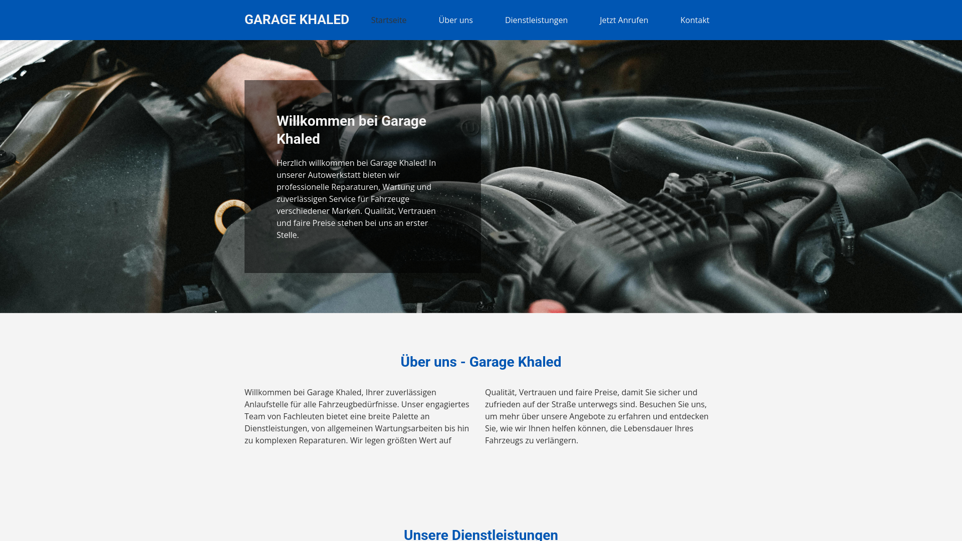 website screenshot of https://garage-khaled.de/